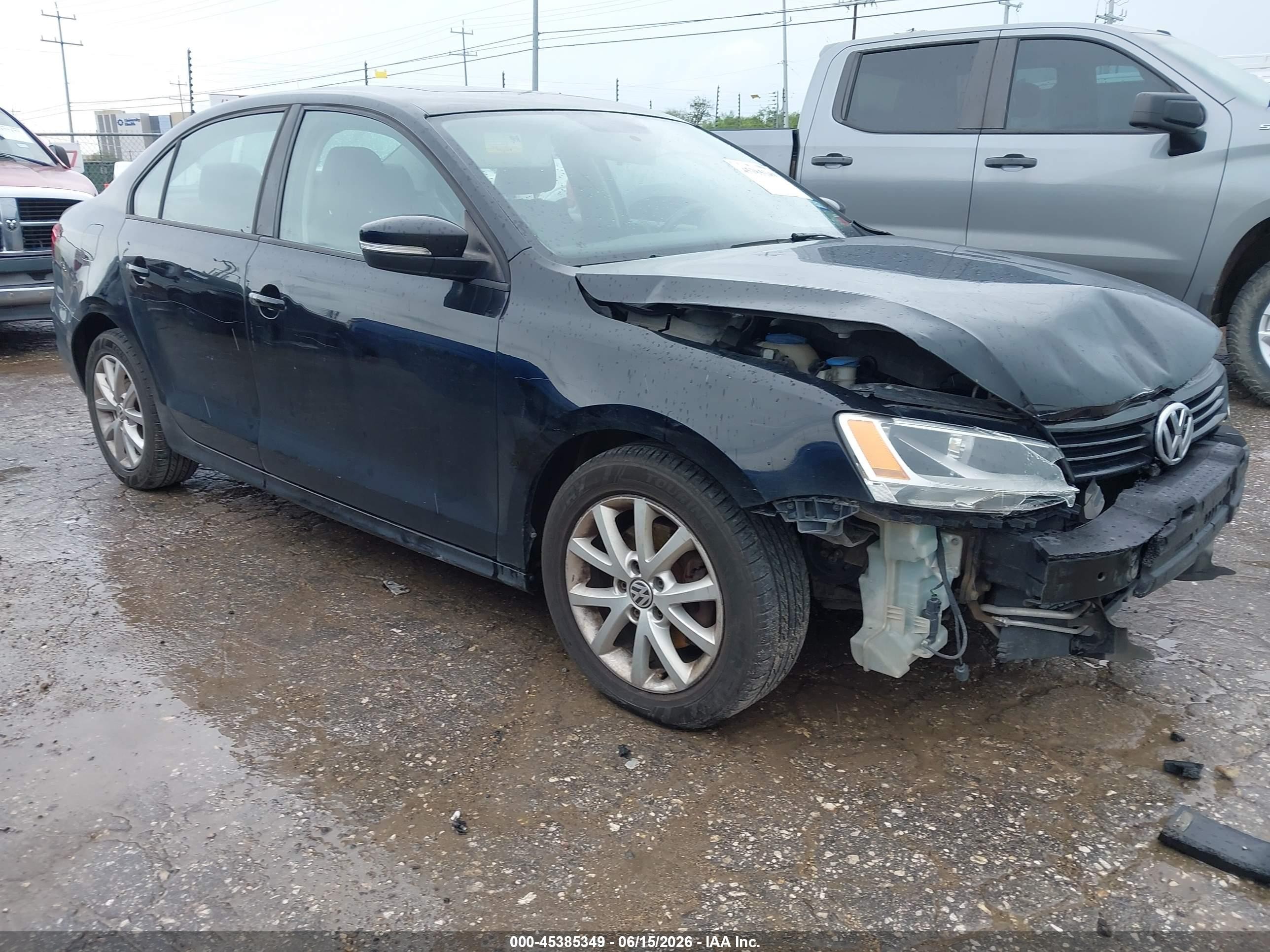 2012 Volkswagen Jetta 2.5l Se Black vin: 3VWDP7AJ2CM339452