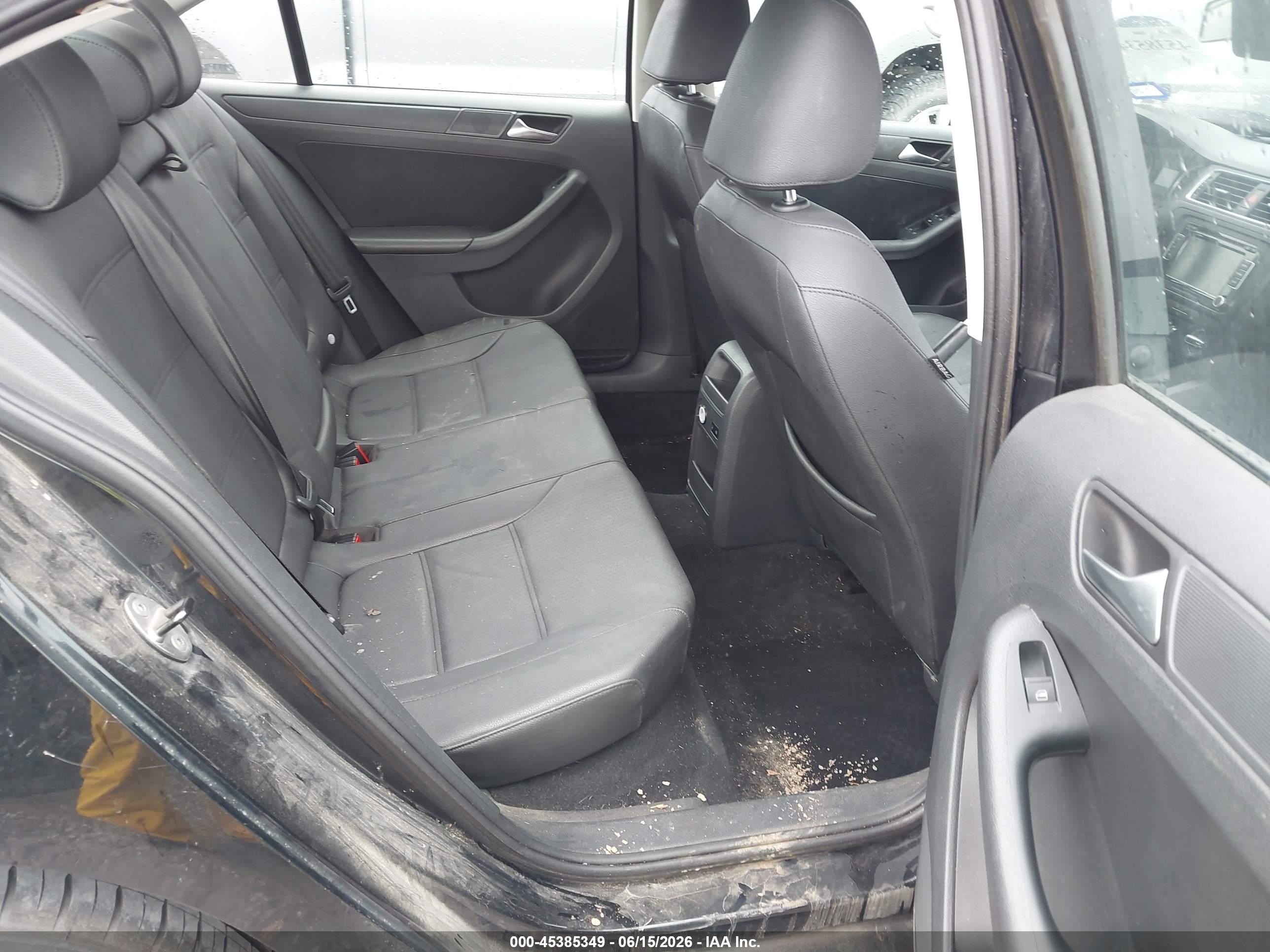 2012 Volkswagen Jetta 2.5l Se Black vin: 3VWDP7AJ2CM339452