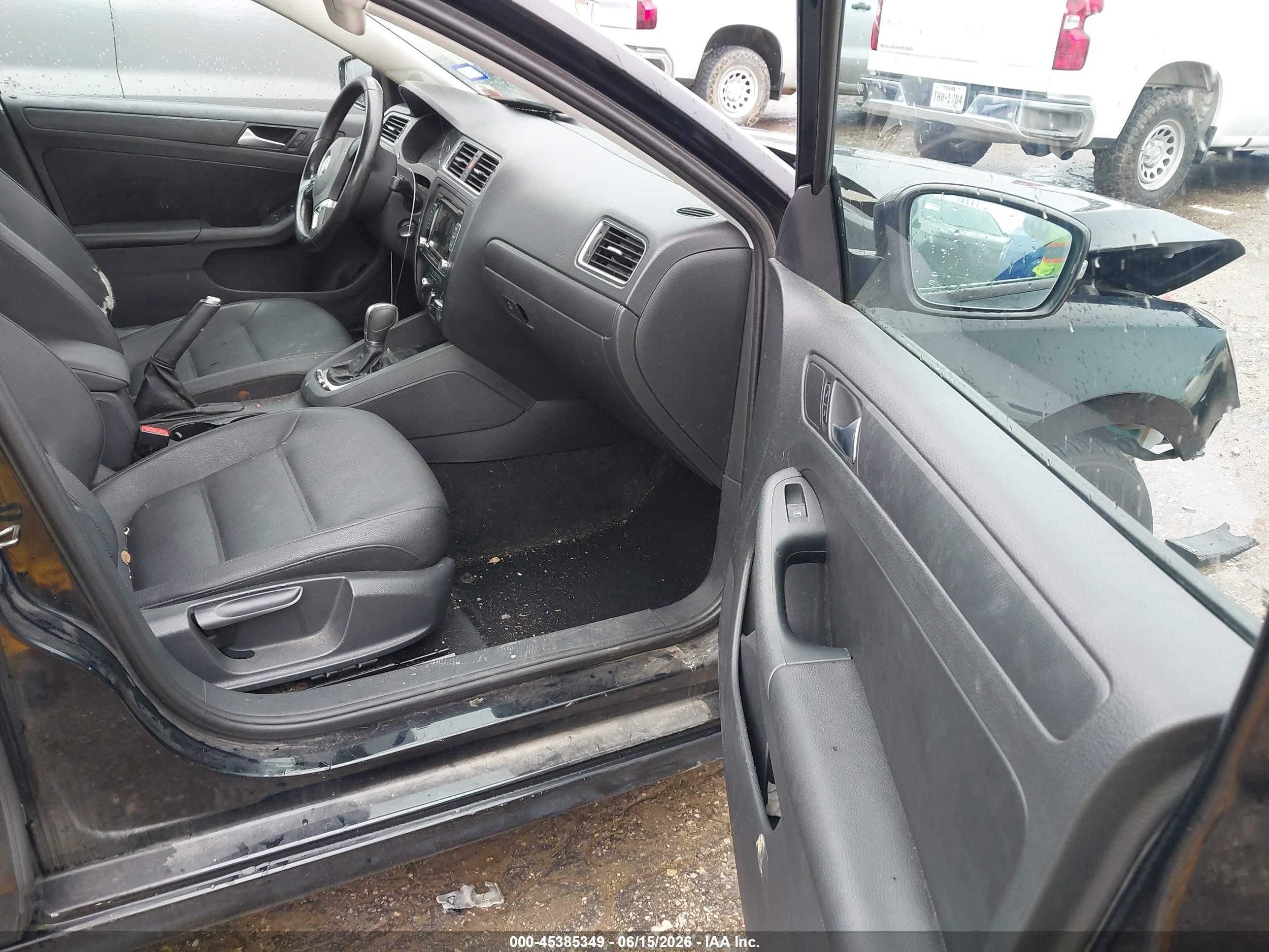 2012 Volkswagen Jetta 2.5l Se Black vin: 3VWDP7AJ2CM339452
