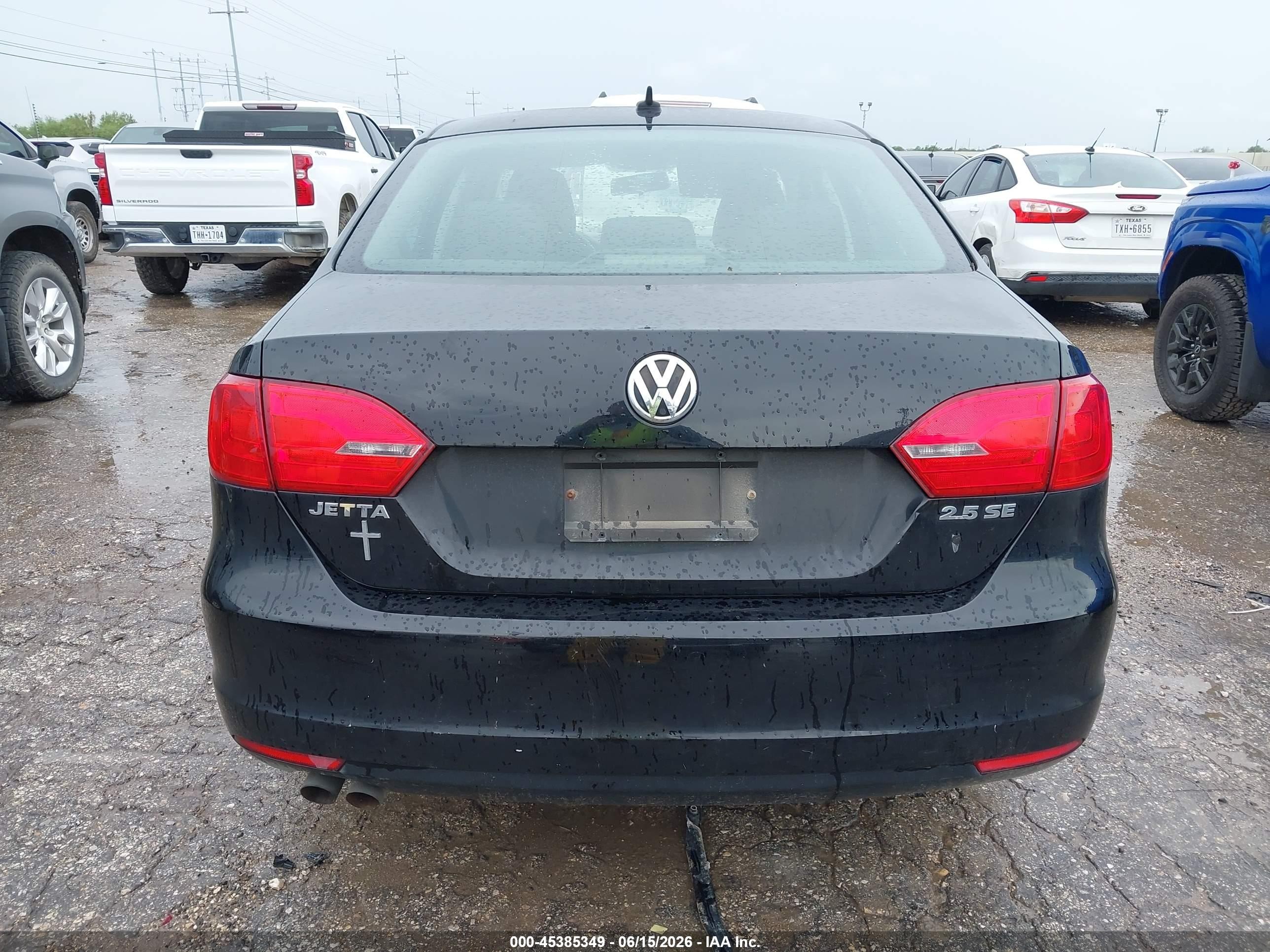 2012 Volkswagen Jetta 2.5l Se Black vin: 3VWDP7AJ2CM339452