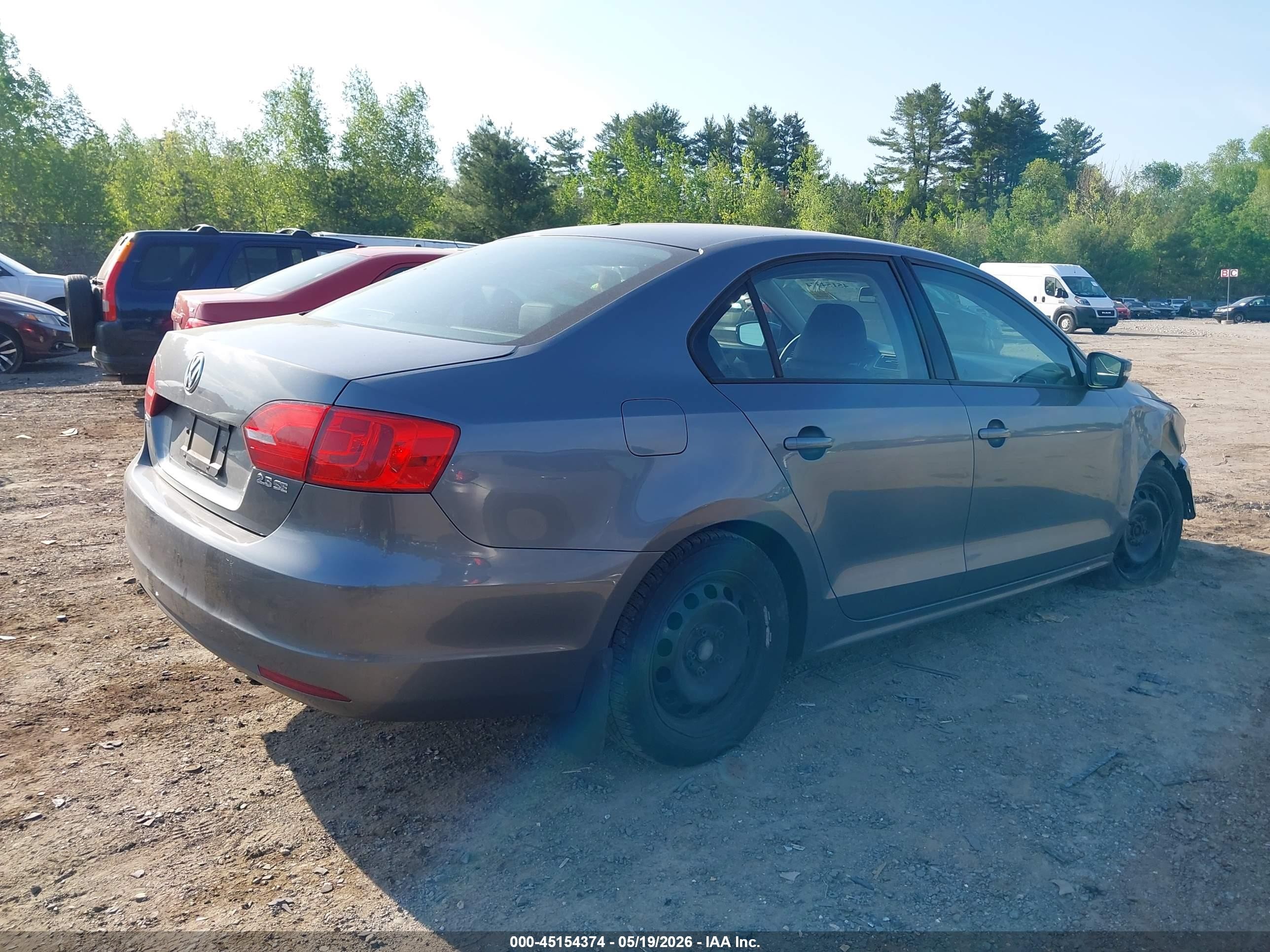 2012 Volkswagen Jetta 2.5l Se Gray vin: 3VWDP7AJ2CM397173