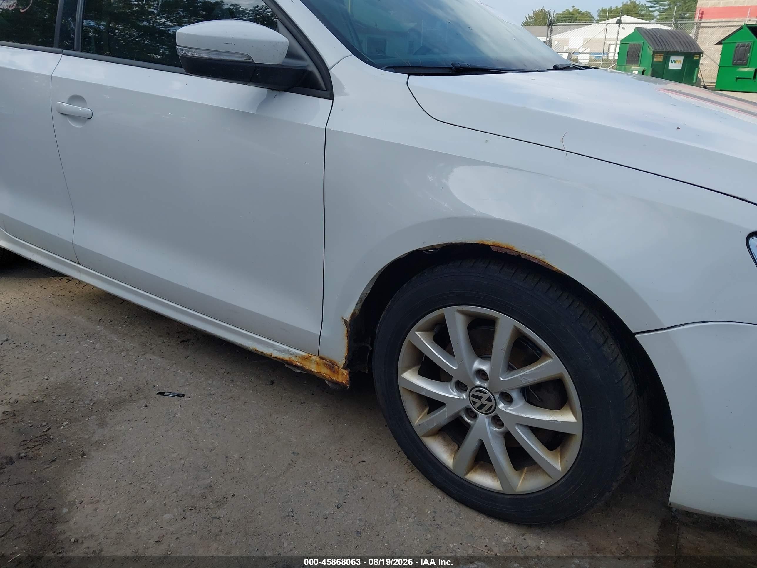 2012 Volkswagen Jetta 2.5l Se White vin: 3VWDP7AJ2CM427031