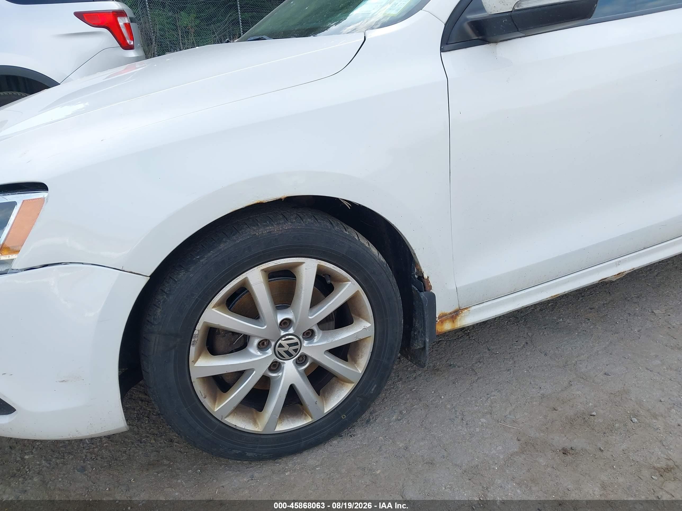 2012 Volkswagen Jetta 2.5l Se White vin: 3VWDP7AJ2CM427031