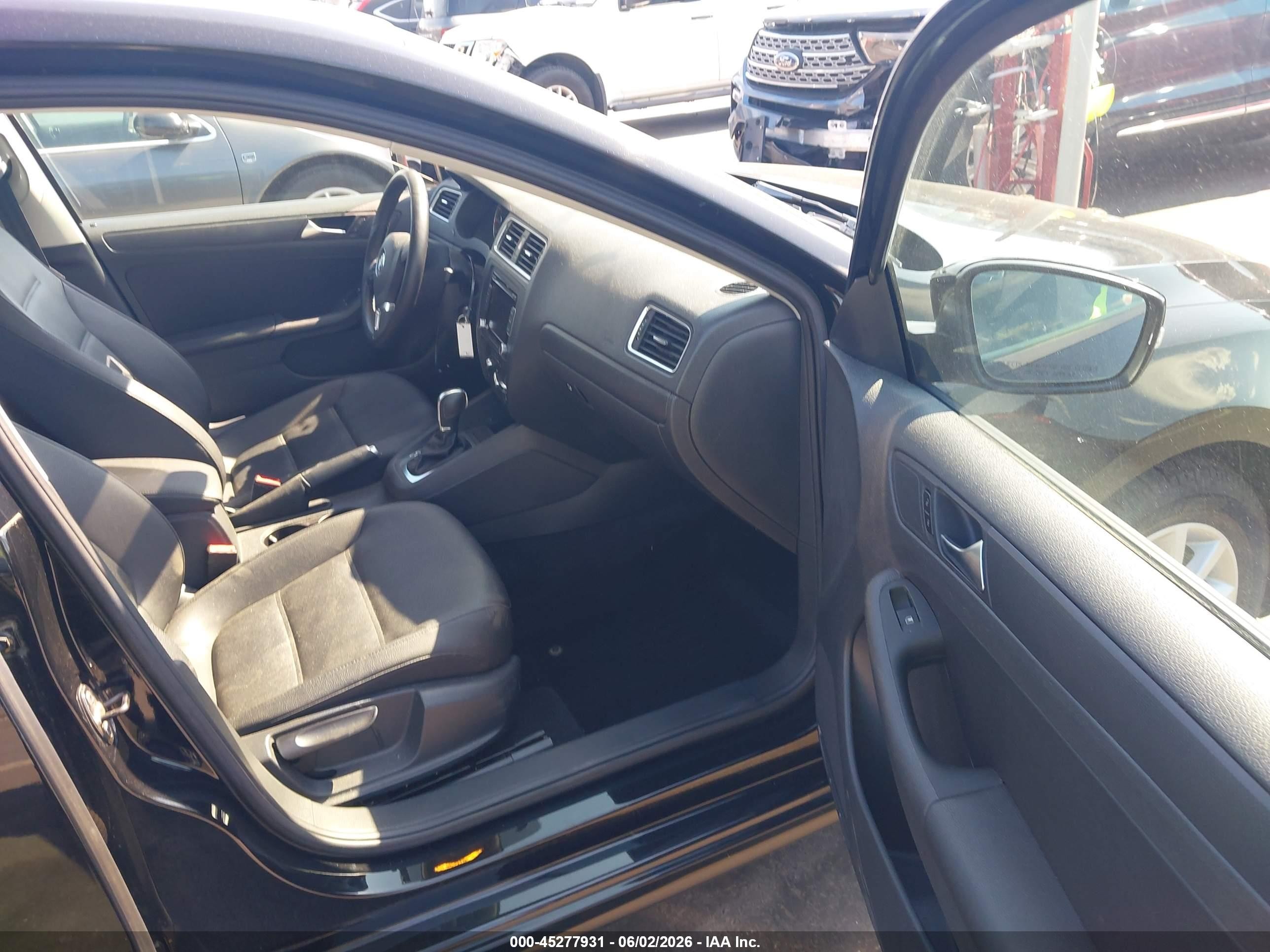 2012 Volkswagen Jetta 2.5l Se Black vin: 3VWDP7AJ2CM451457