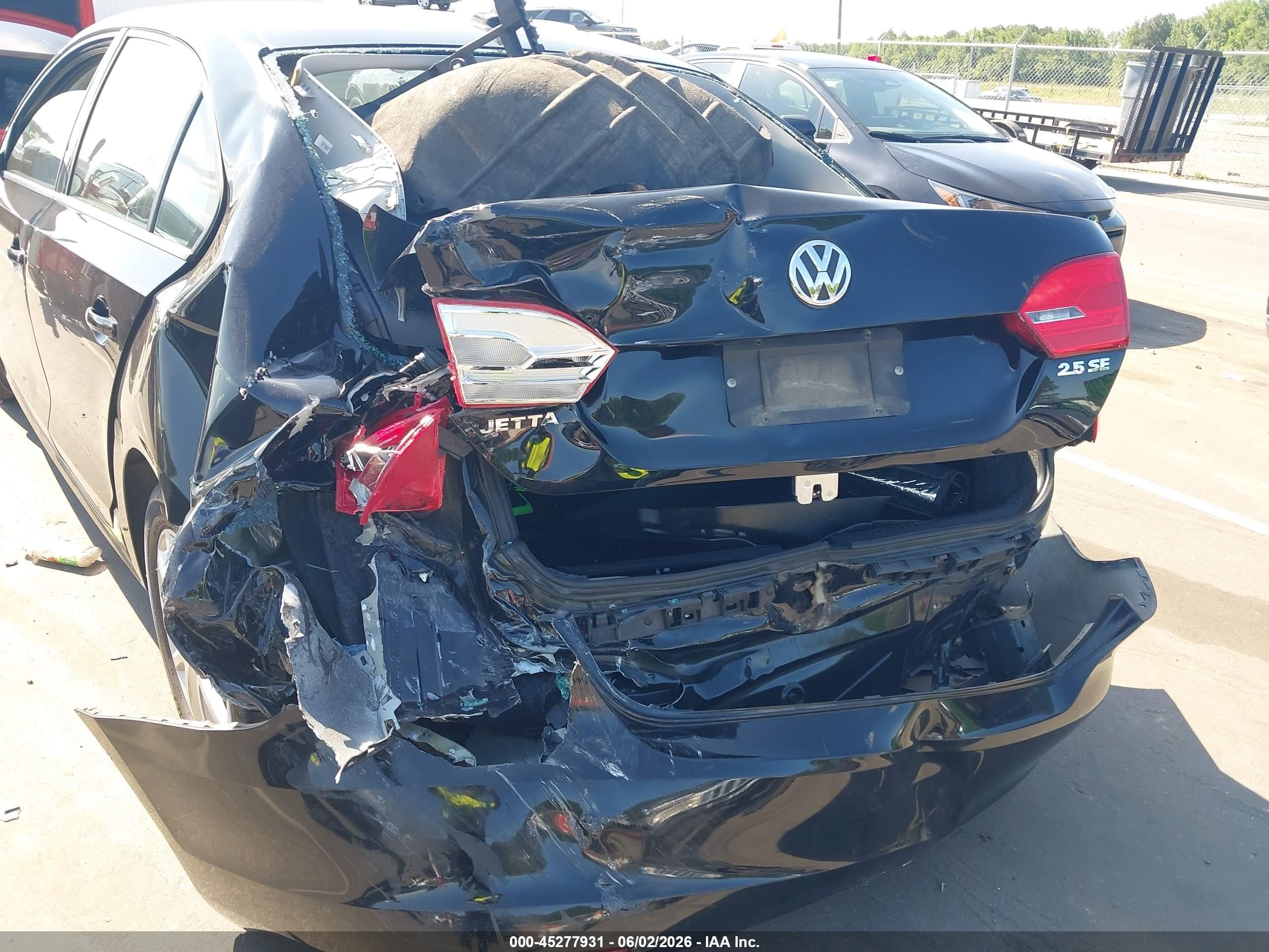2012 Volkswagen Jetta 2.5l Se Black vin: 3VWDP7AJ2CM451457