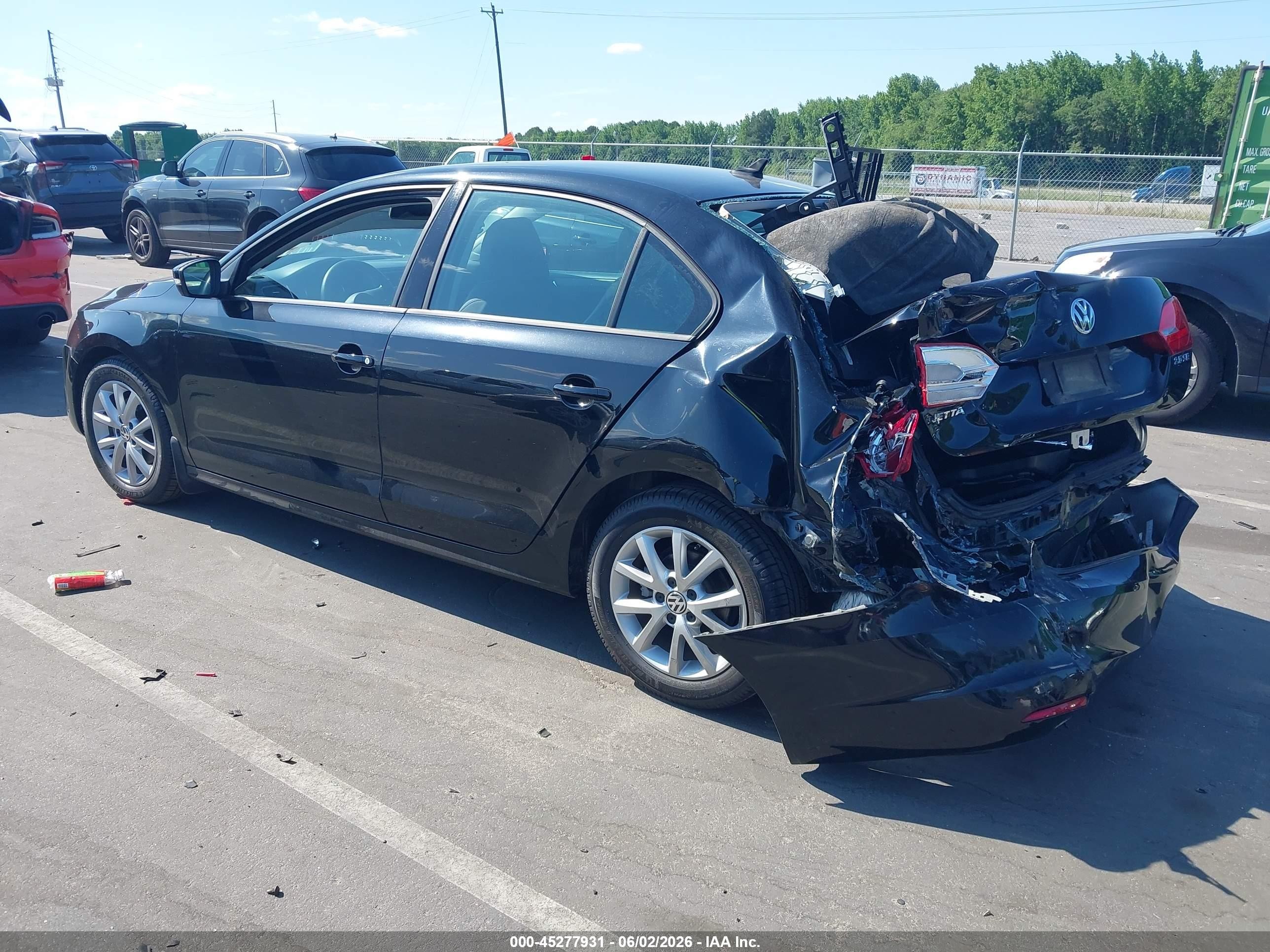 2012 Volkswagen Jetta 2.5l Se Black vin: 3VWDP7AJ2CM451457