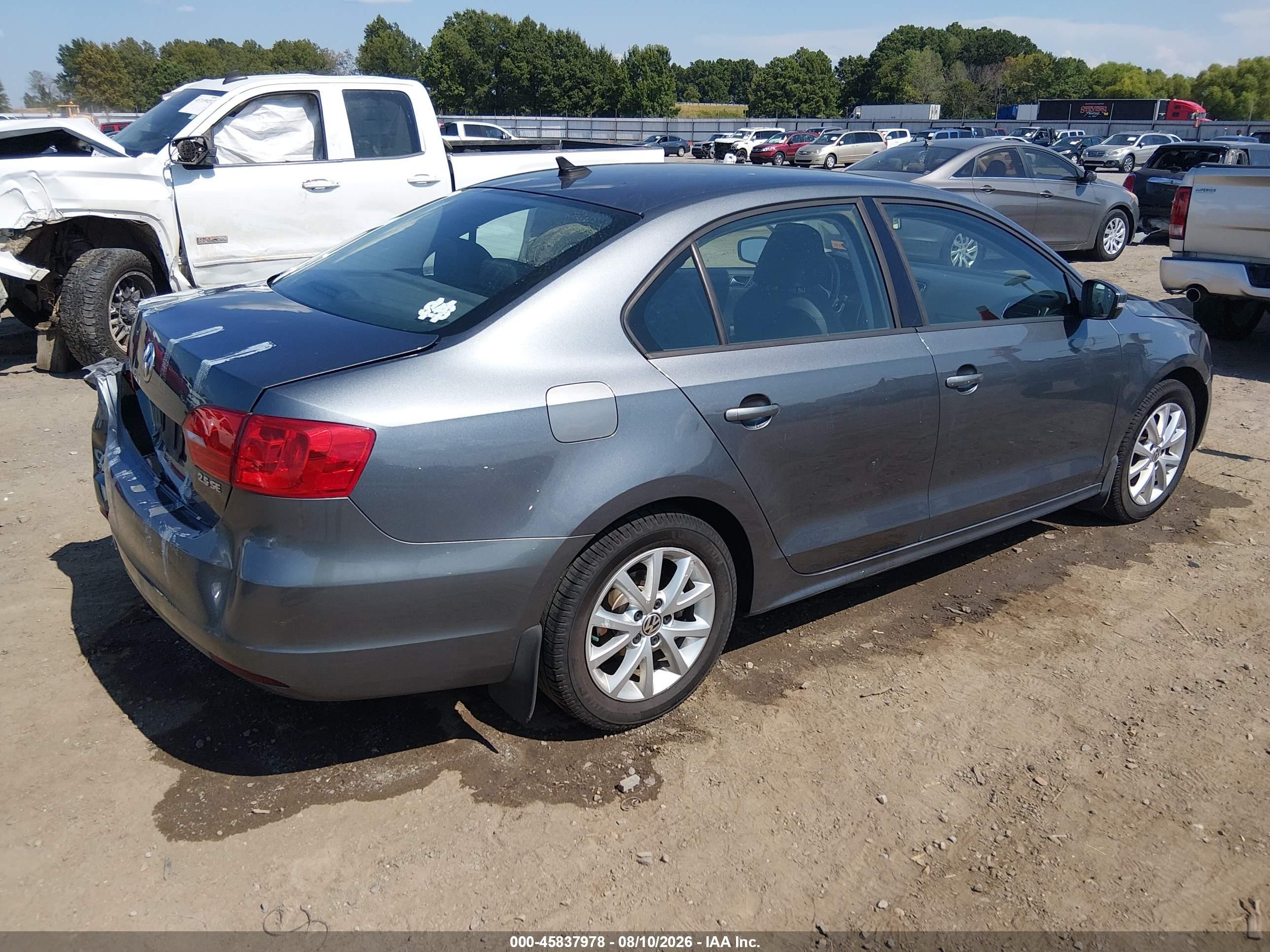 2012 Volkswagen Jetta 2.5l Se Gray vin: 3VWDP7AJ2CM462412