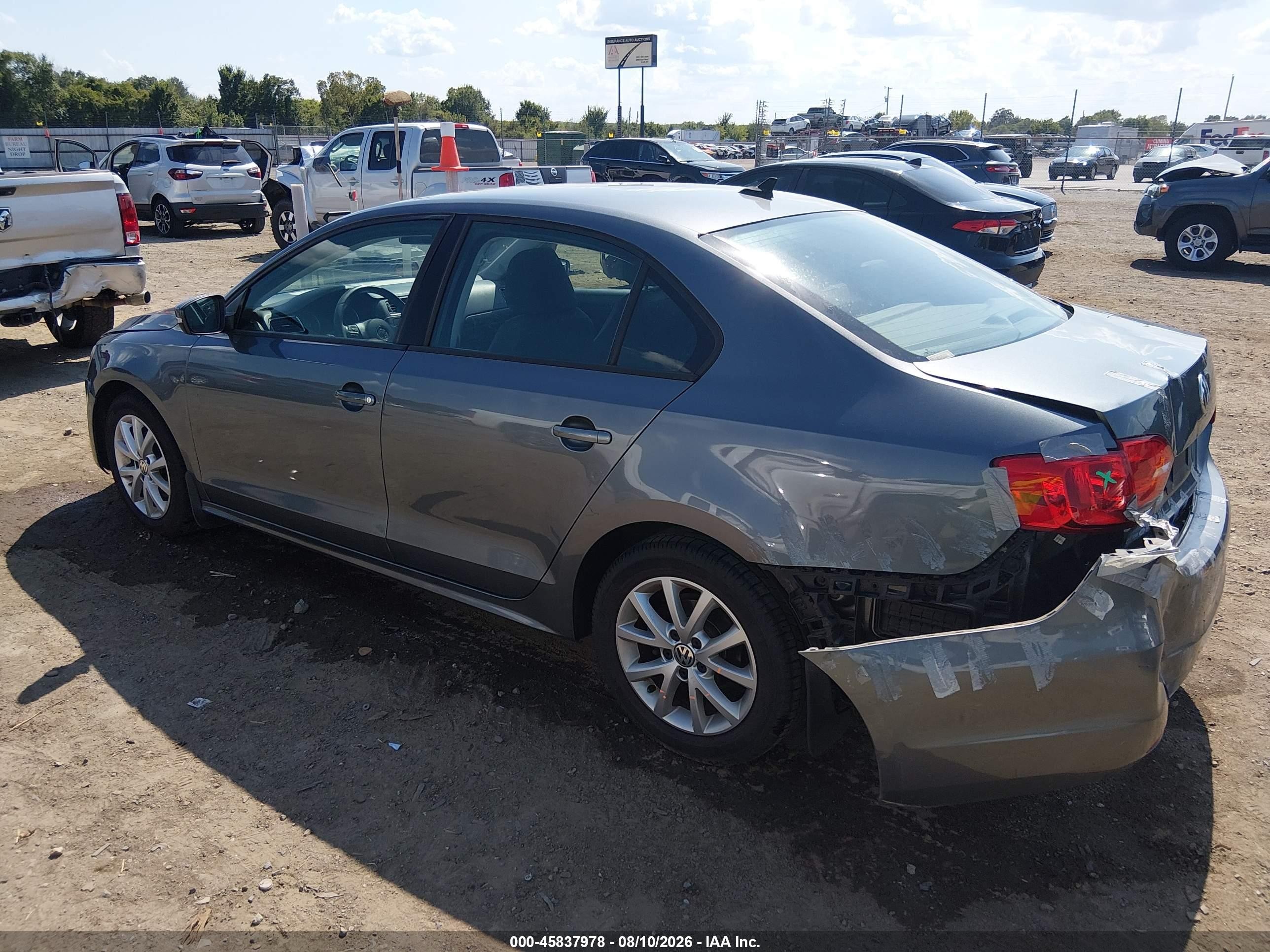 2012 Volkswagen Jetta 2.5l Se Gray vin: 3VWDP7AJ2CM462412