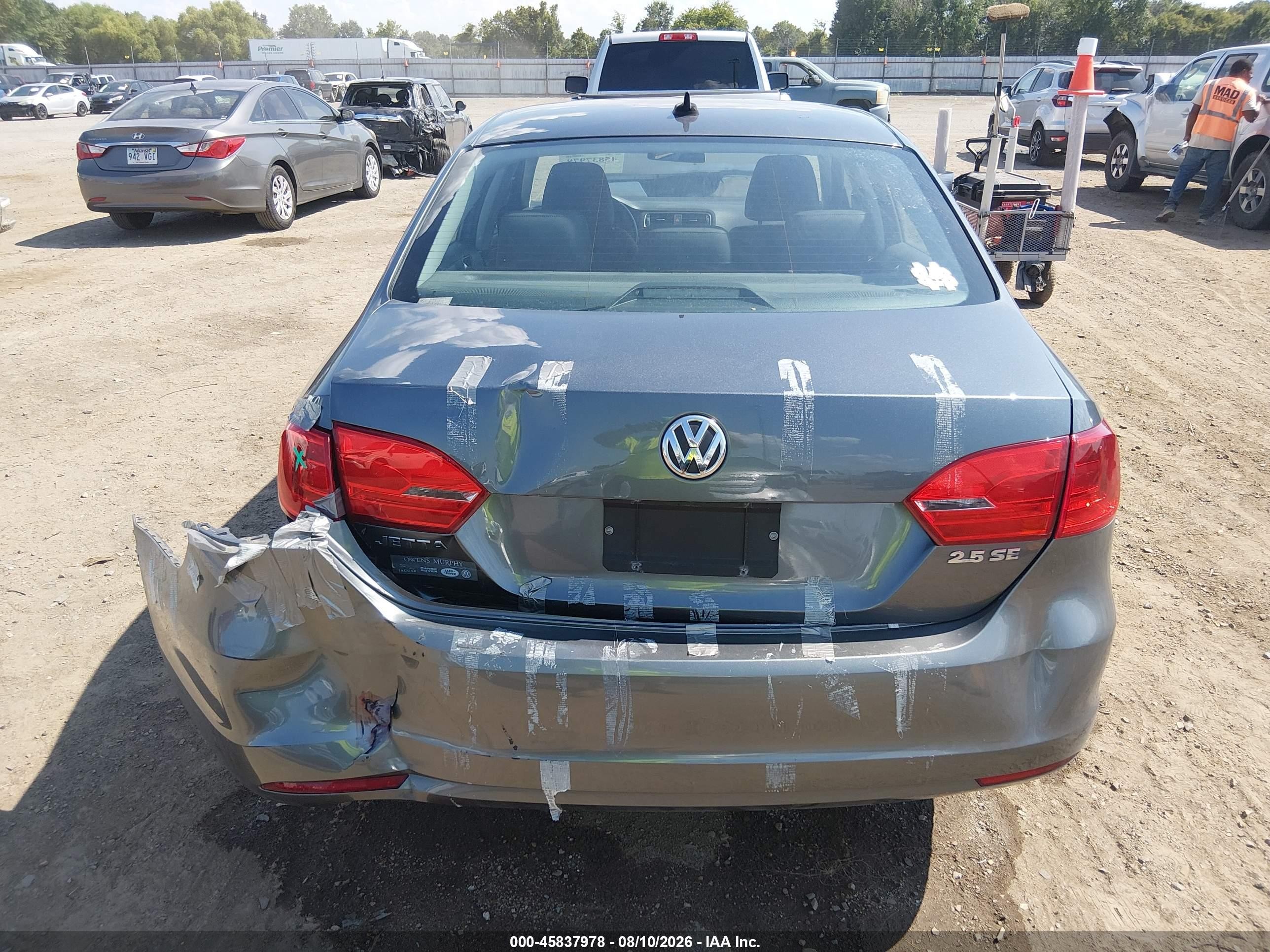 2012 Volkswagen Jetta 2.5l Se Gray vin: 3VWDP7AJ2CM462412