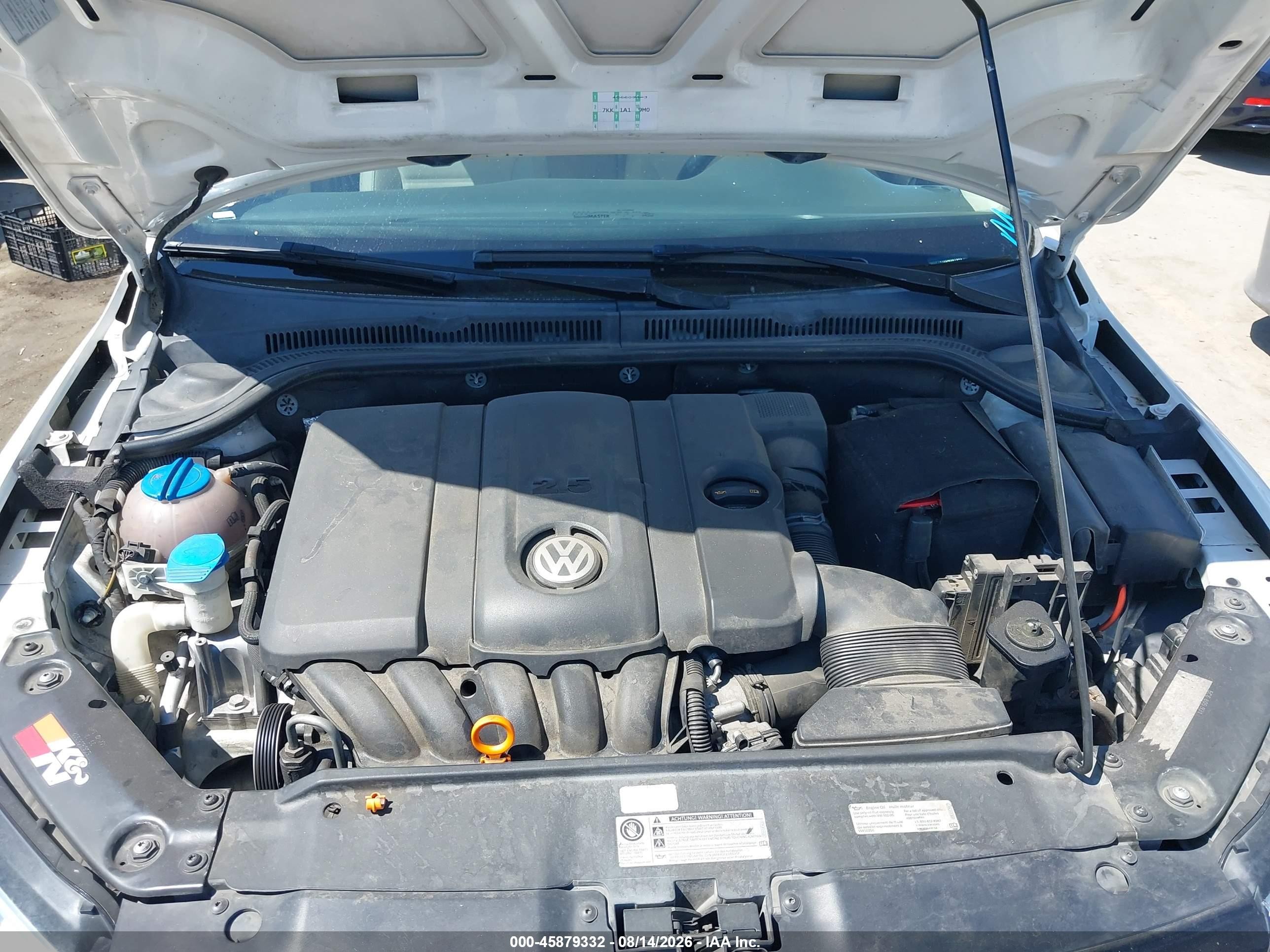 2013 Volkswagen Jetta 2.5l Se White vin: 3VWDP7AJ2DM387843