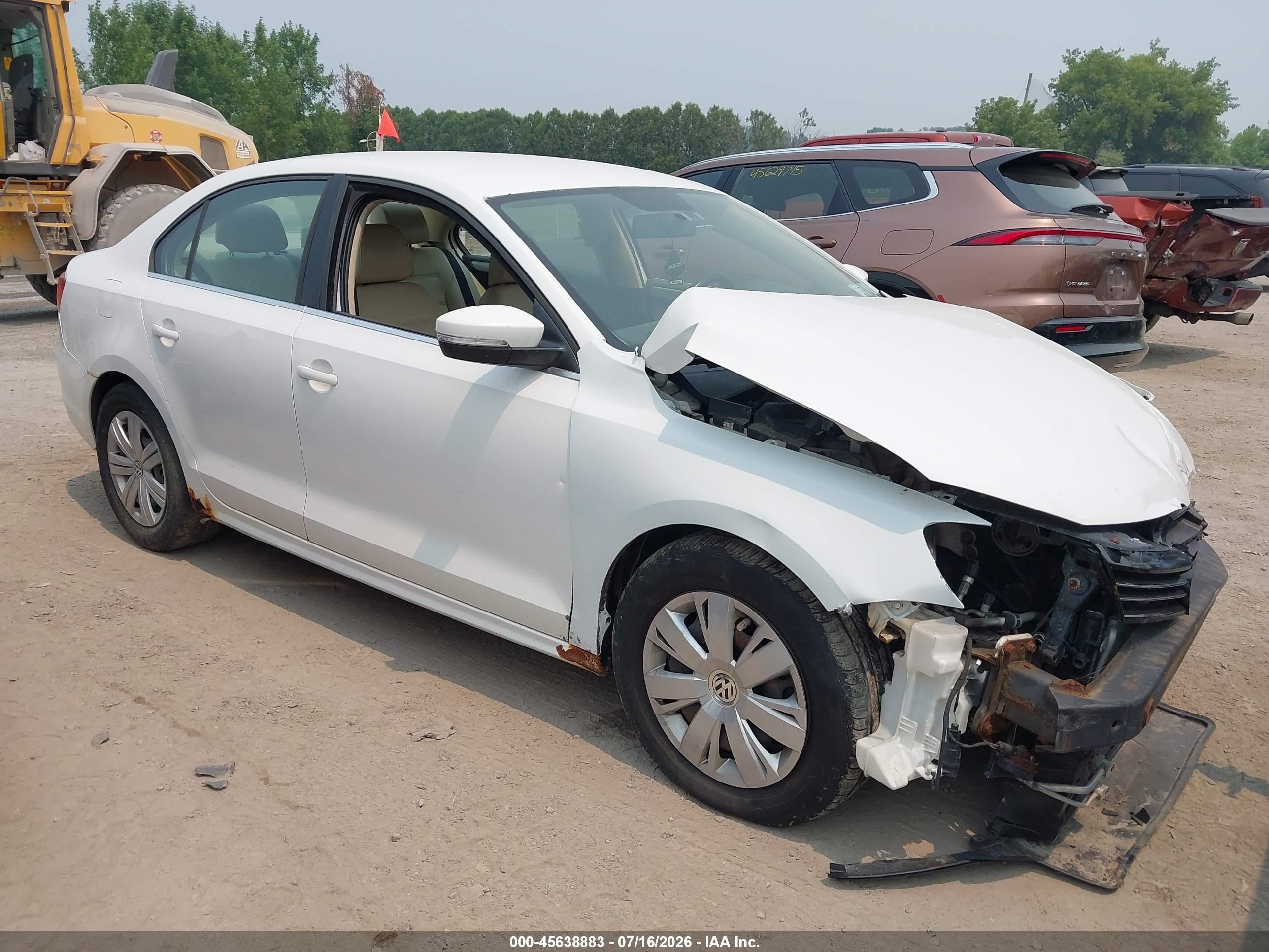 2013 Volkswagen Jetta 2.5l Se White vin: 3VWDP7AJ2DM424499