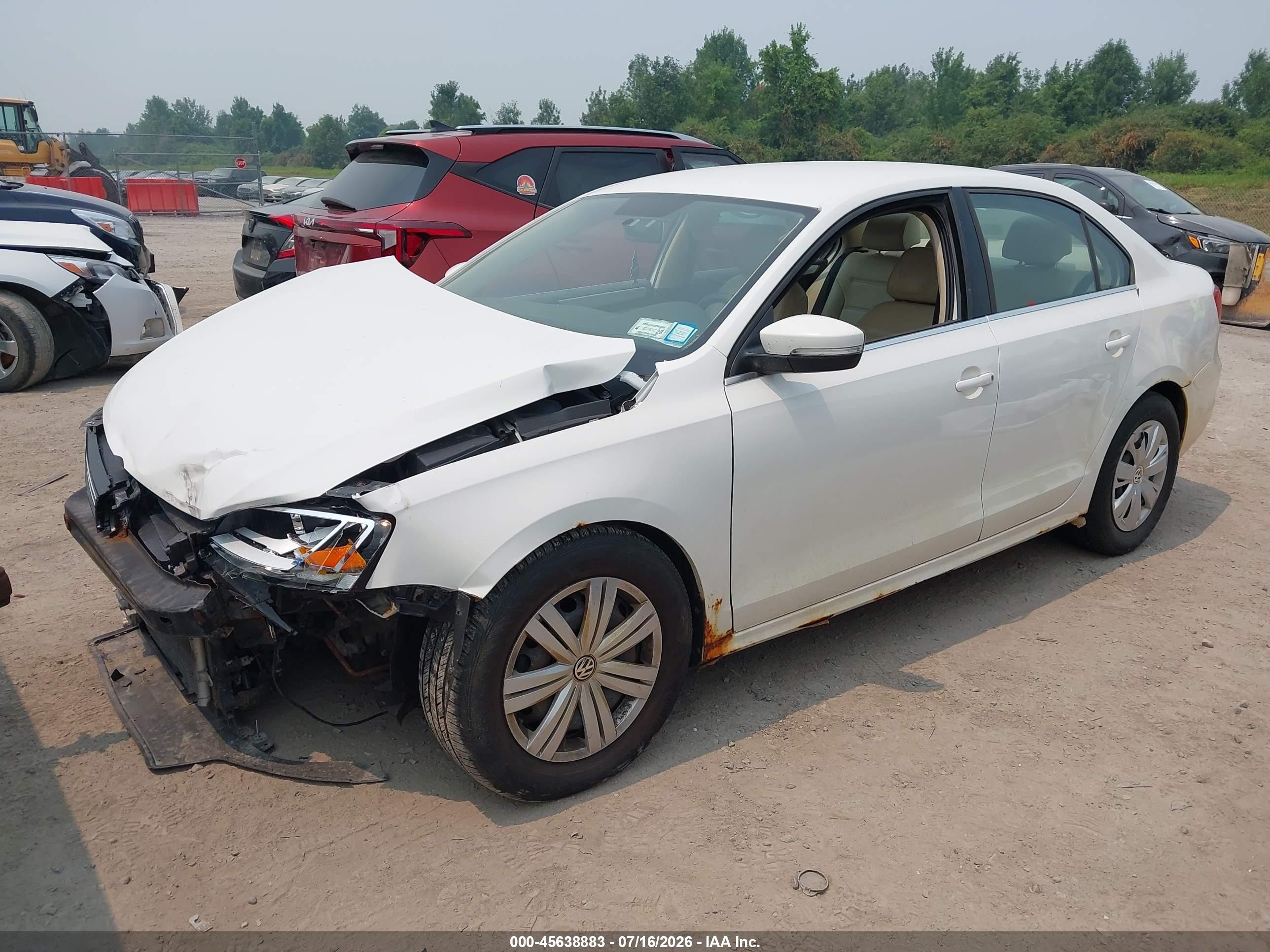 2013 Volkswagen Jetta 2.5l Se White vin: 3VWDP7AJ2DM424499