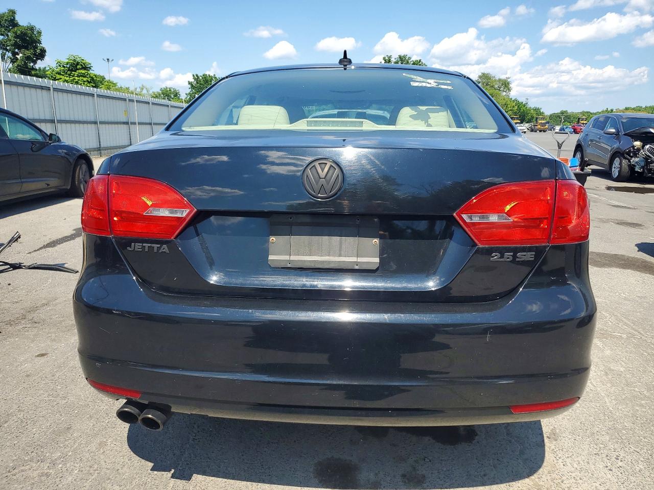 2013 Volkswagen Jetta Se Black vin: 3VWDP7AJ2DM433168