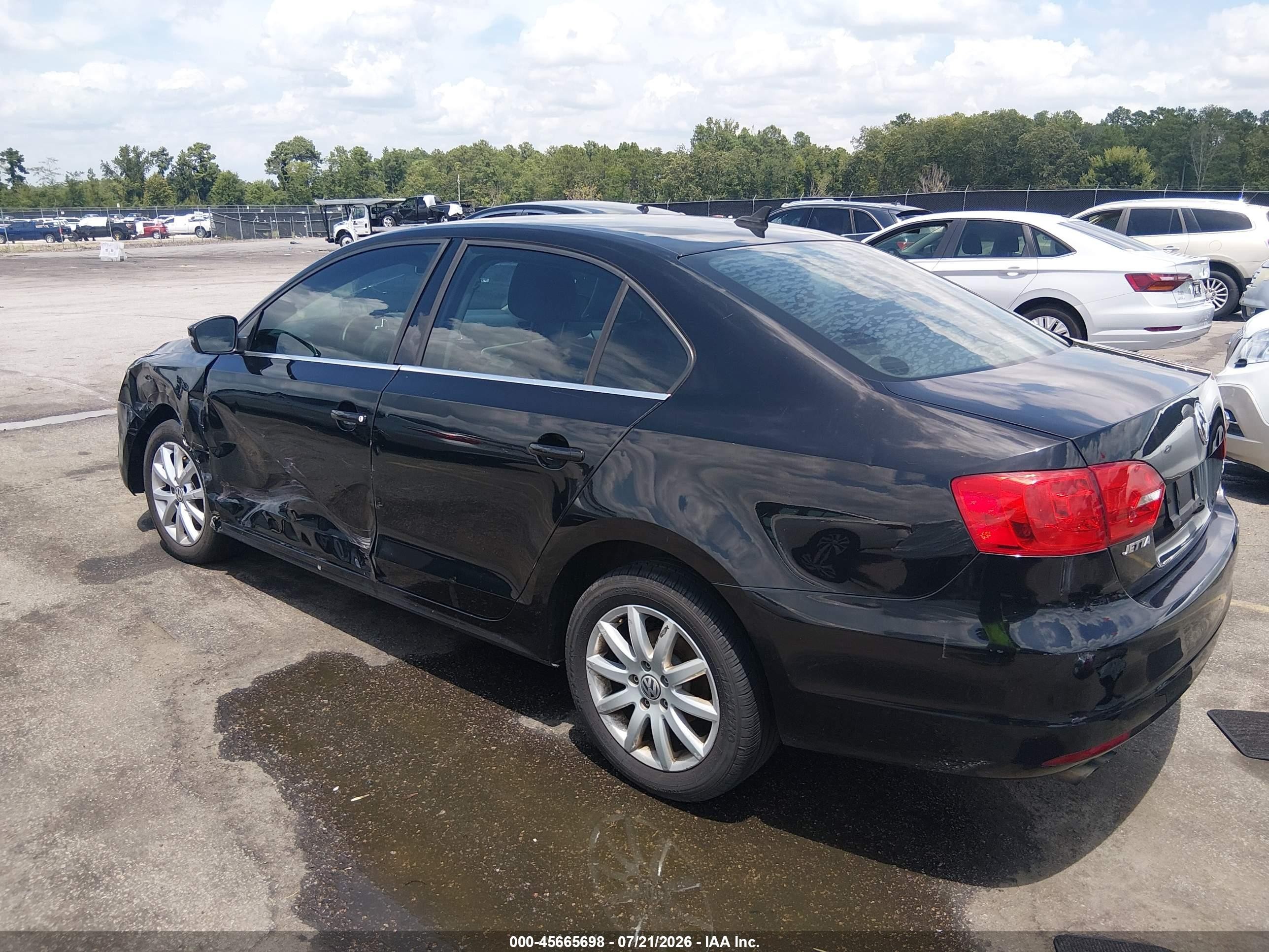 2013 Volkswagen Jetta 2.5l Se Black vin: 3VWDP7AJ2DM454974
