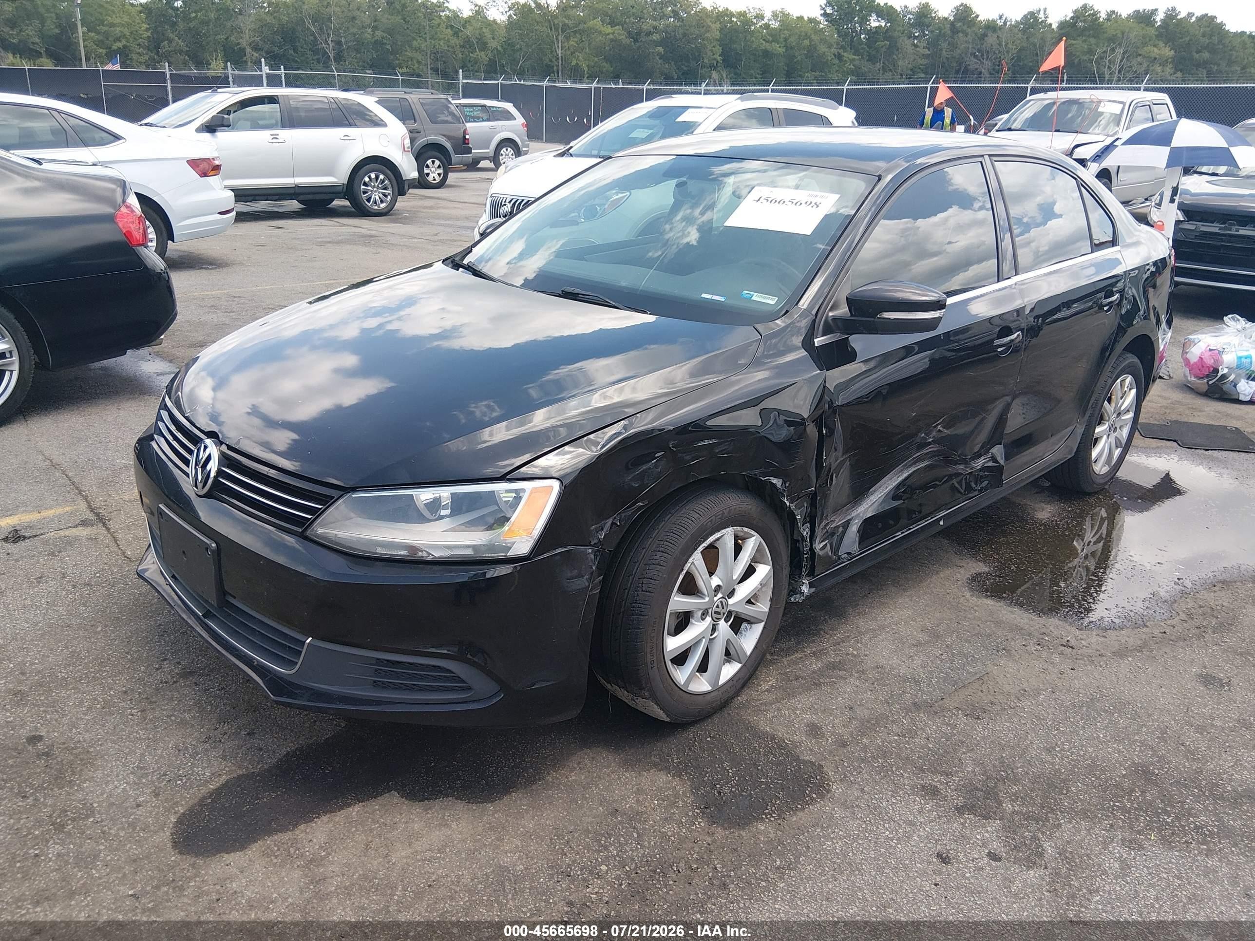 2013 Volkswagen Jetta 2.5l Se Black vin: 3VWDP7AJ2DM454974