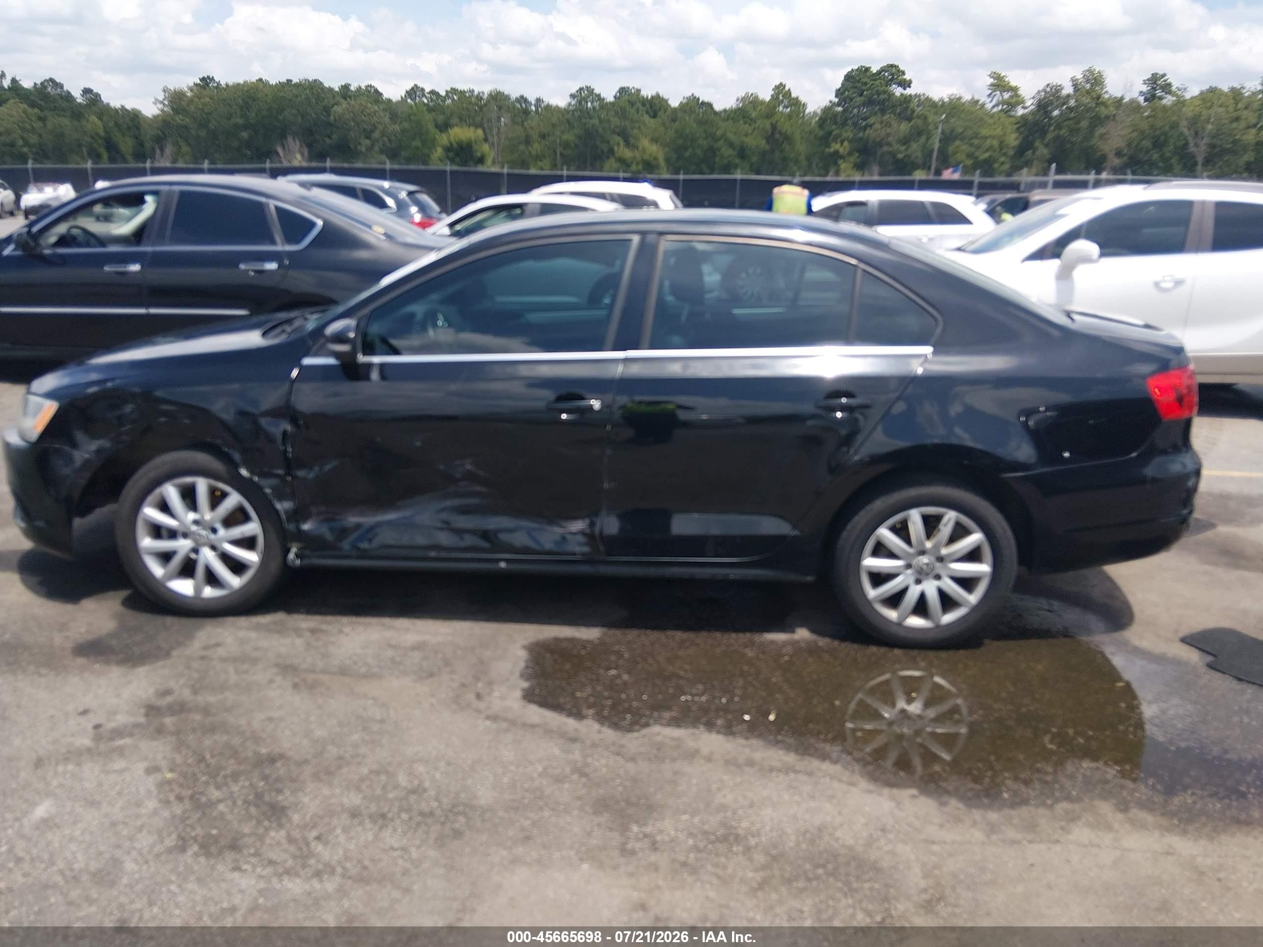 2013 Volkswagen Jetta 2.5l Se Black vin: 3VWDP7AJ2DM454974