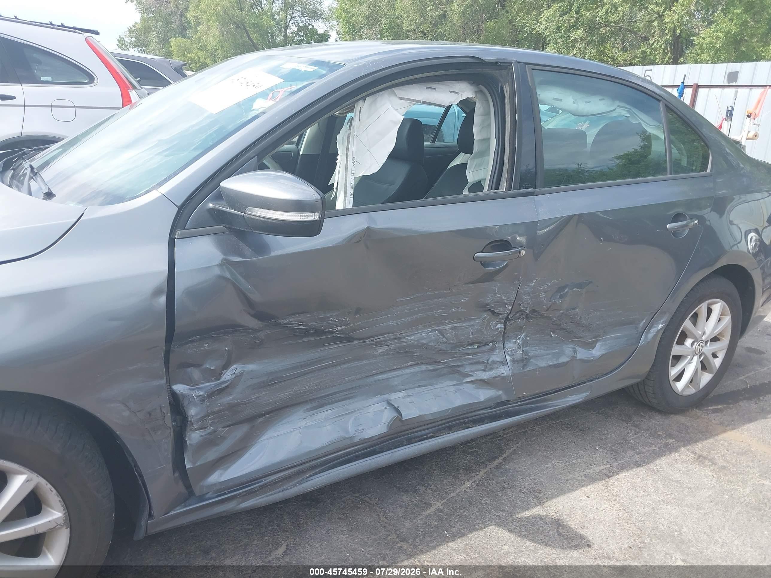 2012 Volkswagen Jetta 2.5l Se Серебряный vin: 3VWDP7AJ3CM126915