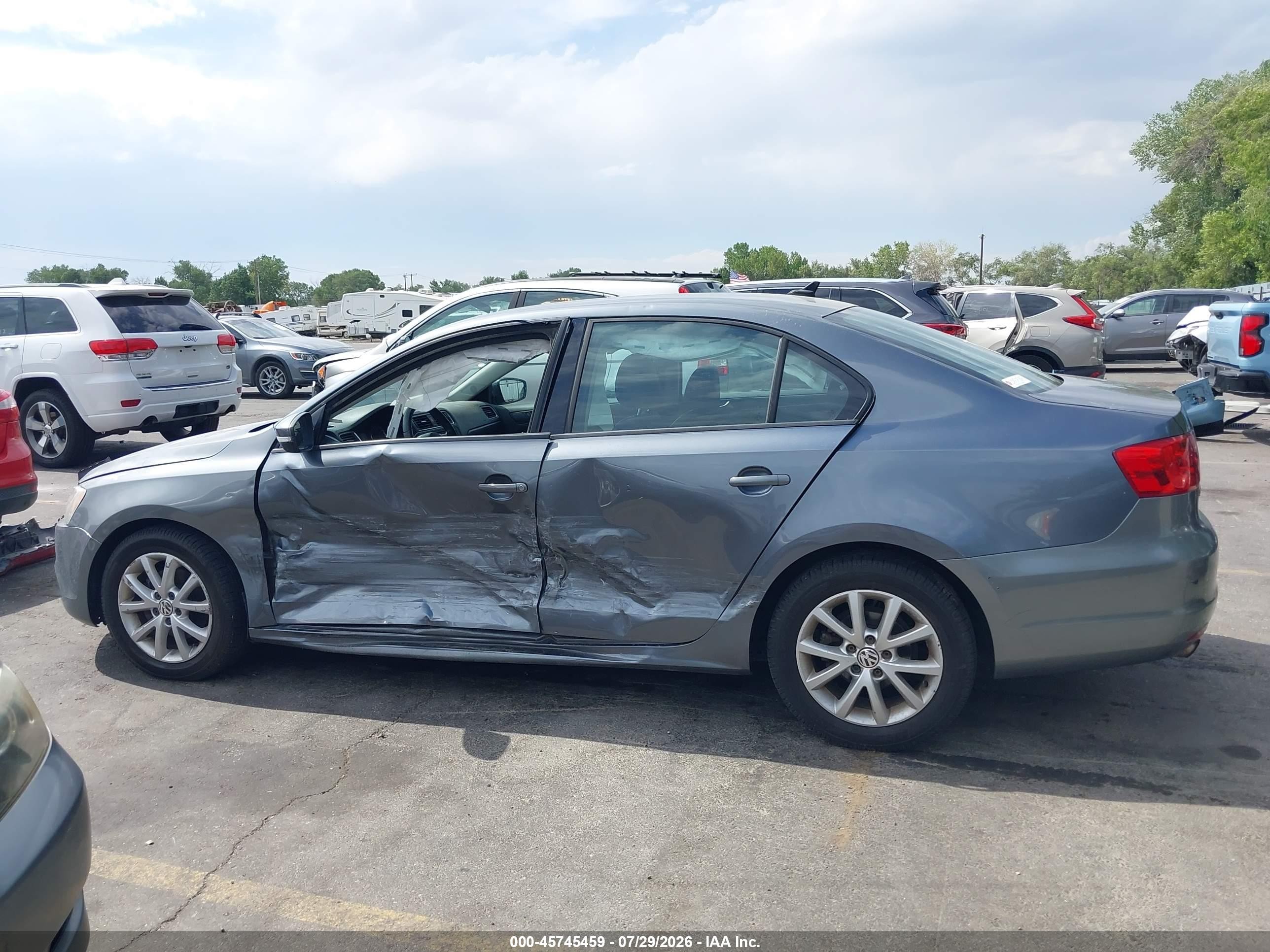 2012 Volkswagen Jetta 2.5l Se Серебряный vin: 3VWDP7AJ3CM126915