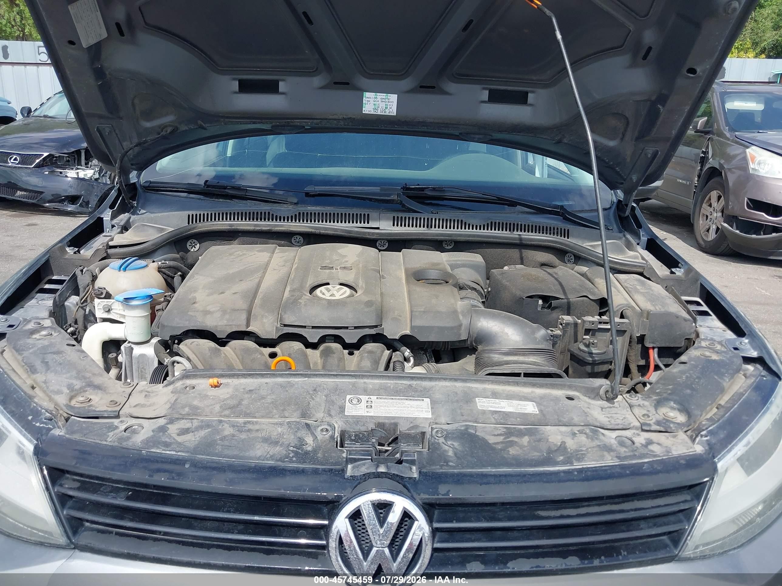 2012 Volkswagen Jetta 2.5l Se Серебряный vin: 3VWDP7AJ3CM126915