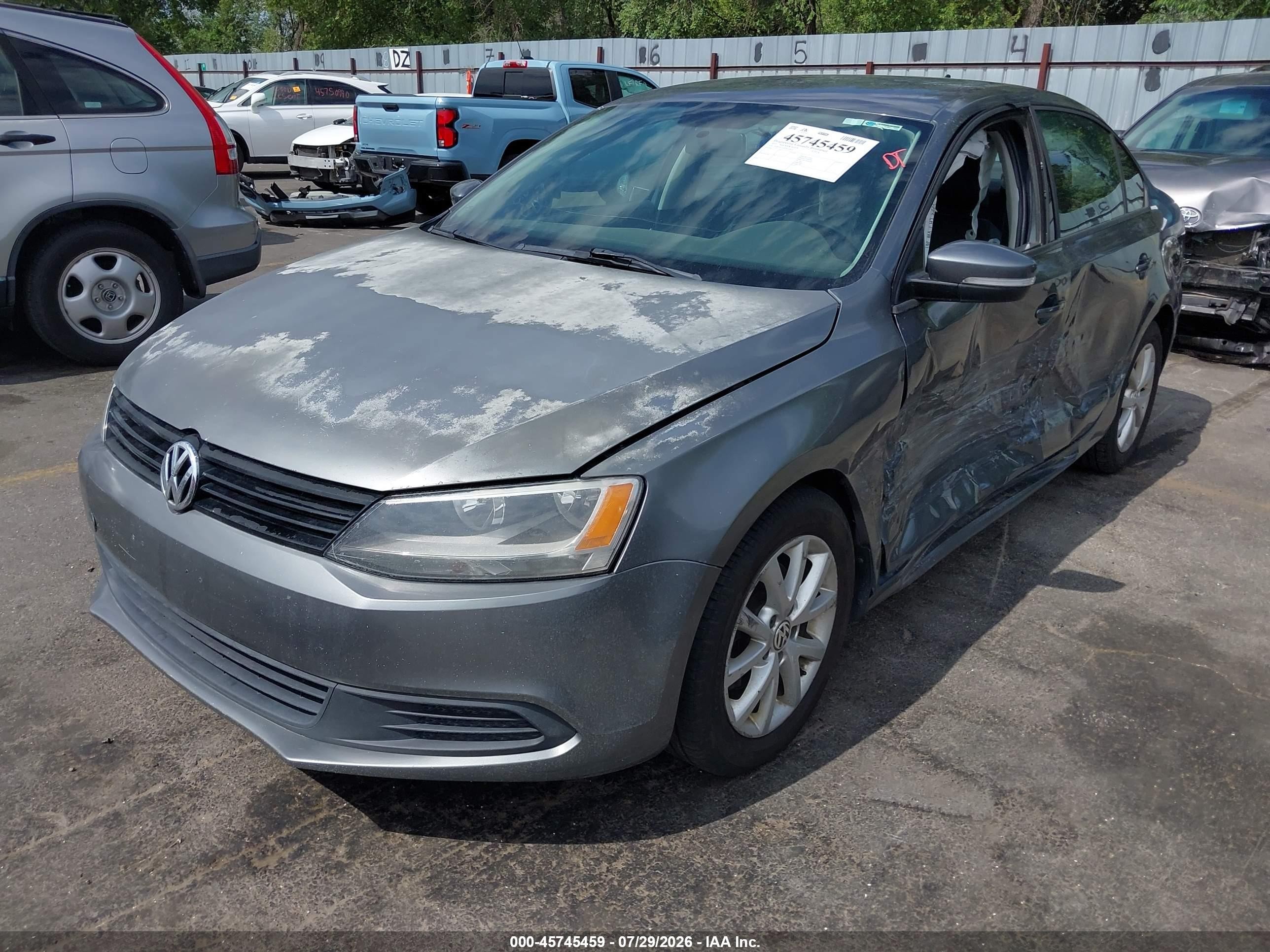2012 Volkswagen Jetta 2.5l Se Серебряный vin: 3VWDP7AJ3CM126915