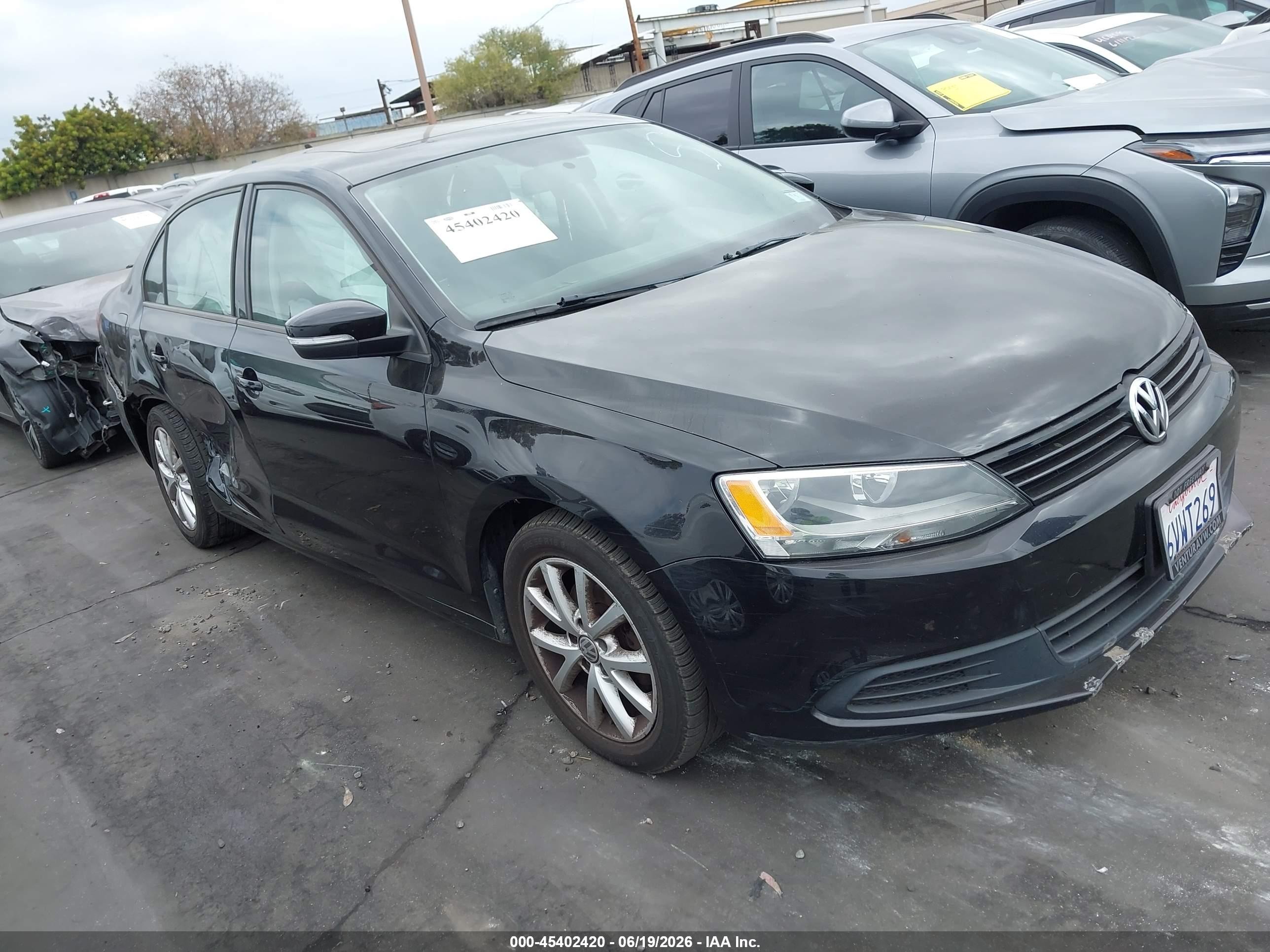 2012 Volkswagen Jetta 2.5l Se Black vin: 3VWDP7AJ3CM131824