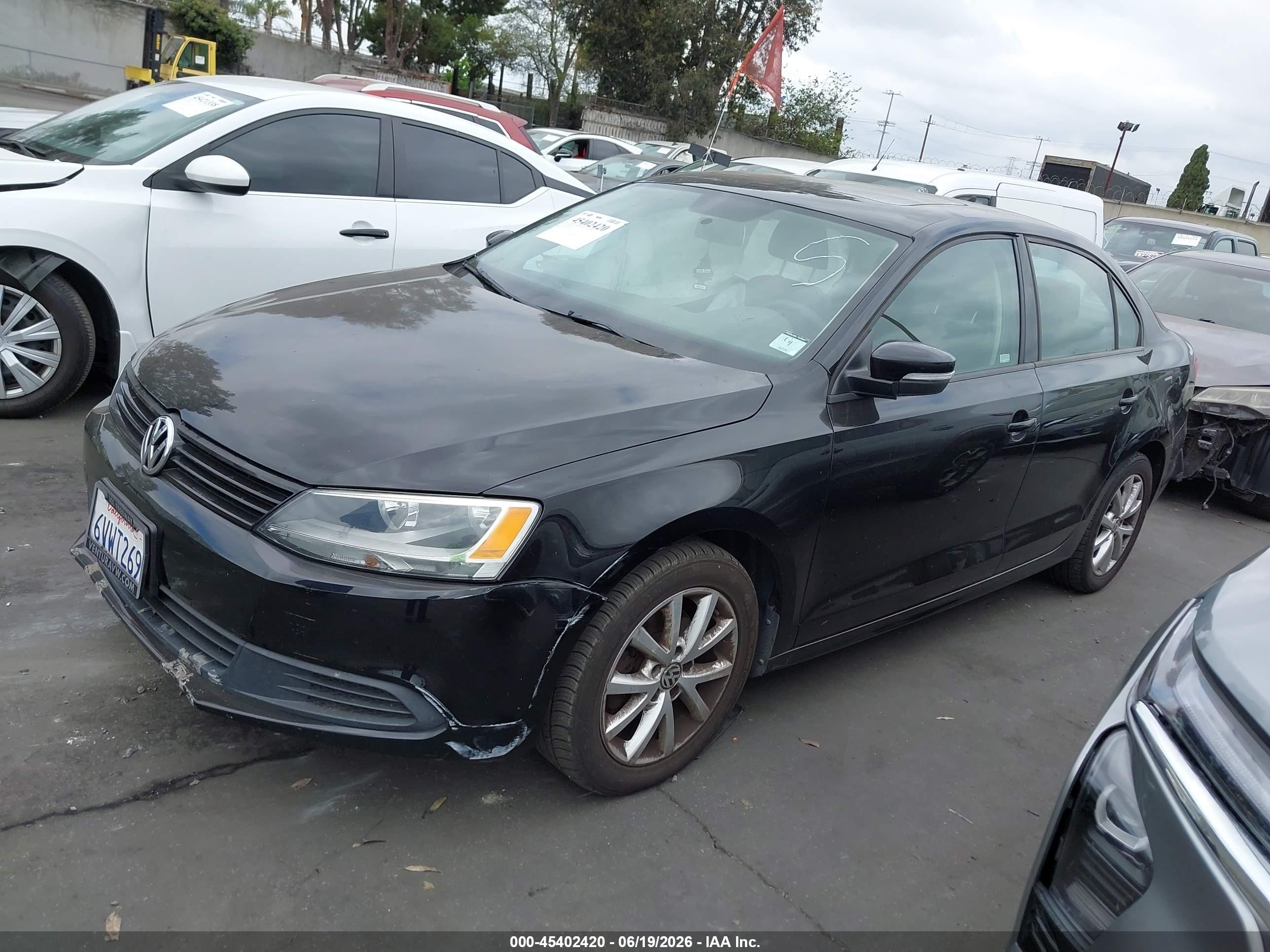 2012 Volkswagen Jetta 2.5l Se Black vin: 3VWDP7AJ3CM131824
