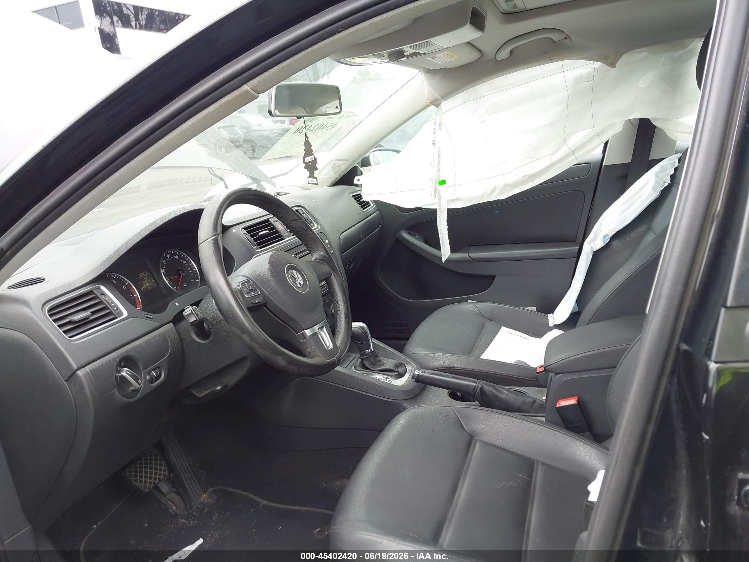 2012 Volkswagen Jetta 2.5l Se Black vin: 3VWDP7AJ3CM131824