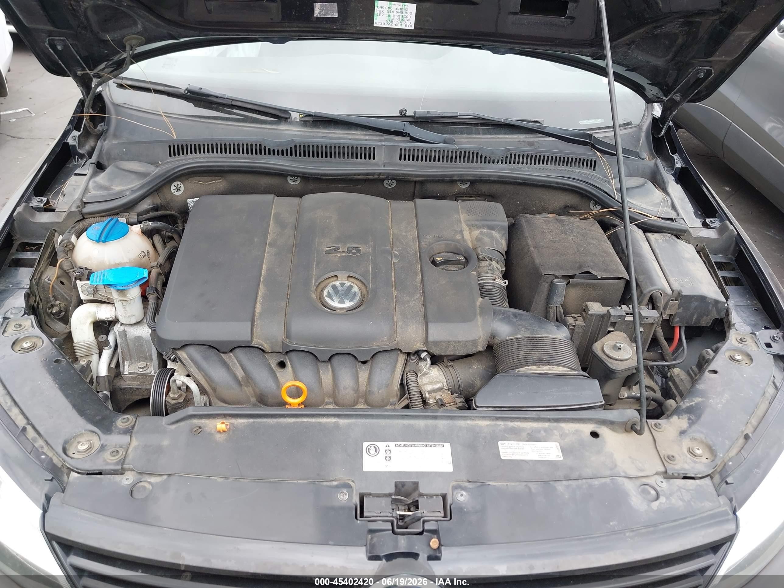 2012 Volkswagen Jetta 2.5l Se Black vin: 3VWDP7AJ3CM131824