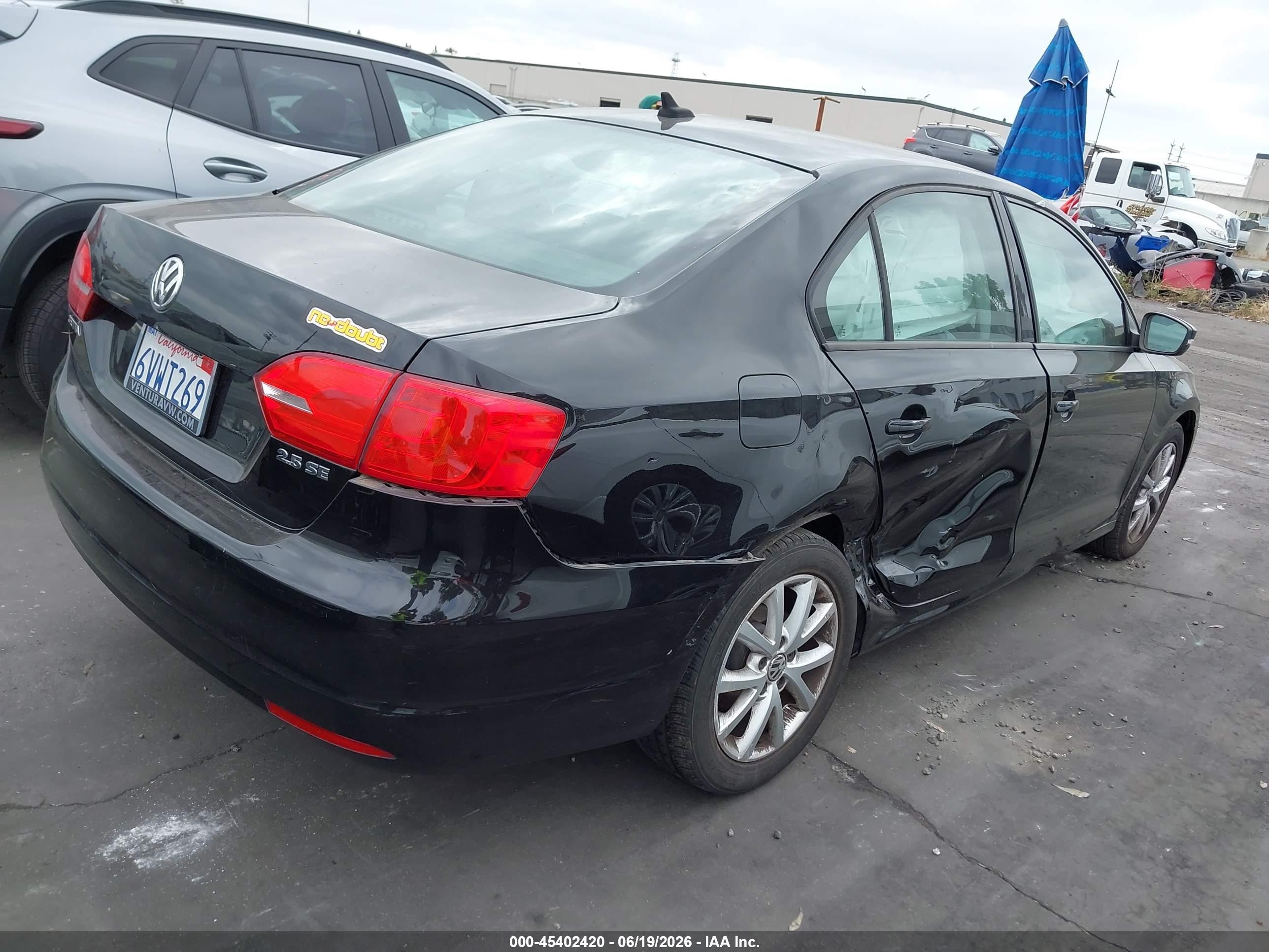 2012 Volkswagen Jetta 2.5l Se Black vin: 3VWDP7AJ3CM131824