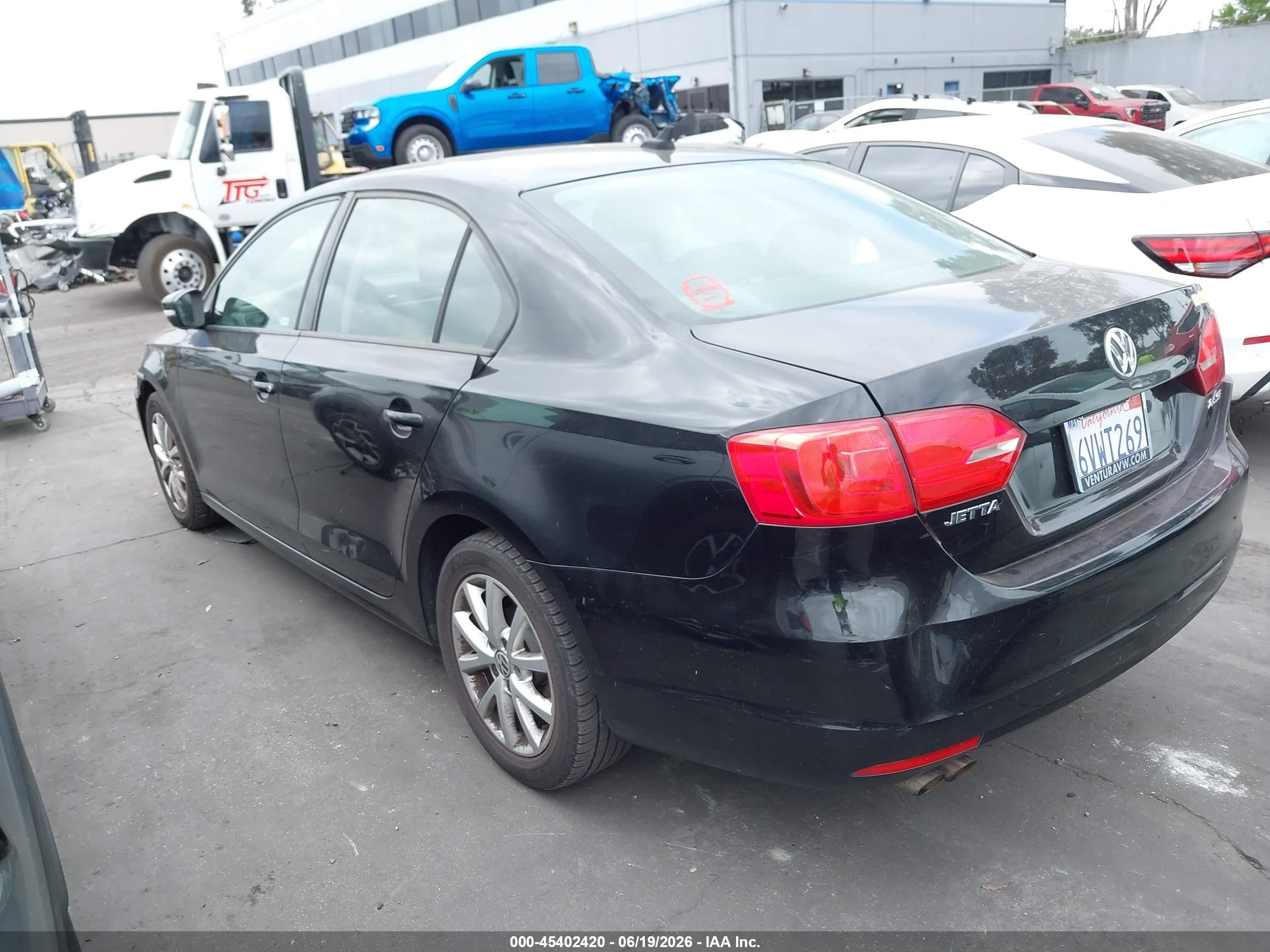 2012 Volkswagen Jetta 2.5l Se Black vin: 3VWDP7AJ3CM131824