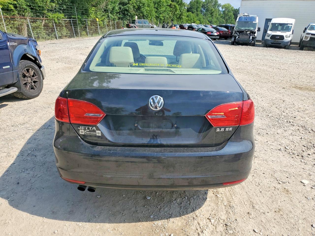2012 Volkswagen Jetta Se Black vin: 3VWDP7AJ3CM309831