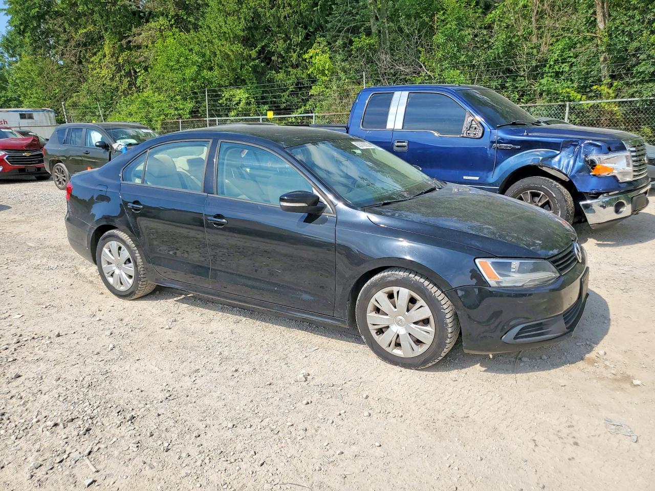 2012 Volkswagen Jetta Se Black vin: 3VWDP7AJ3CM309831