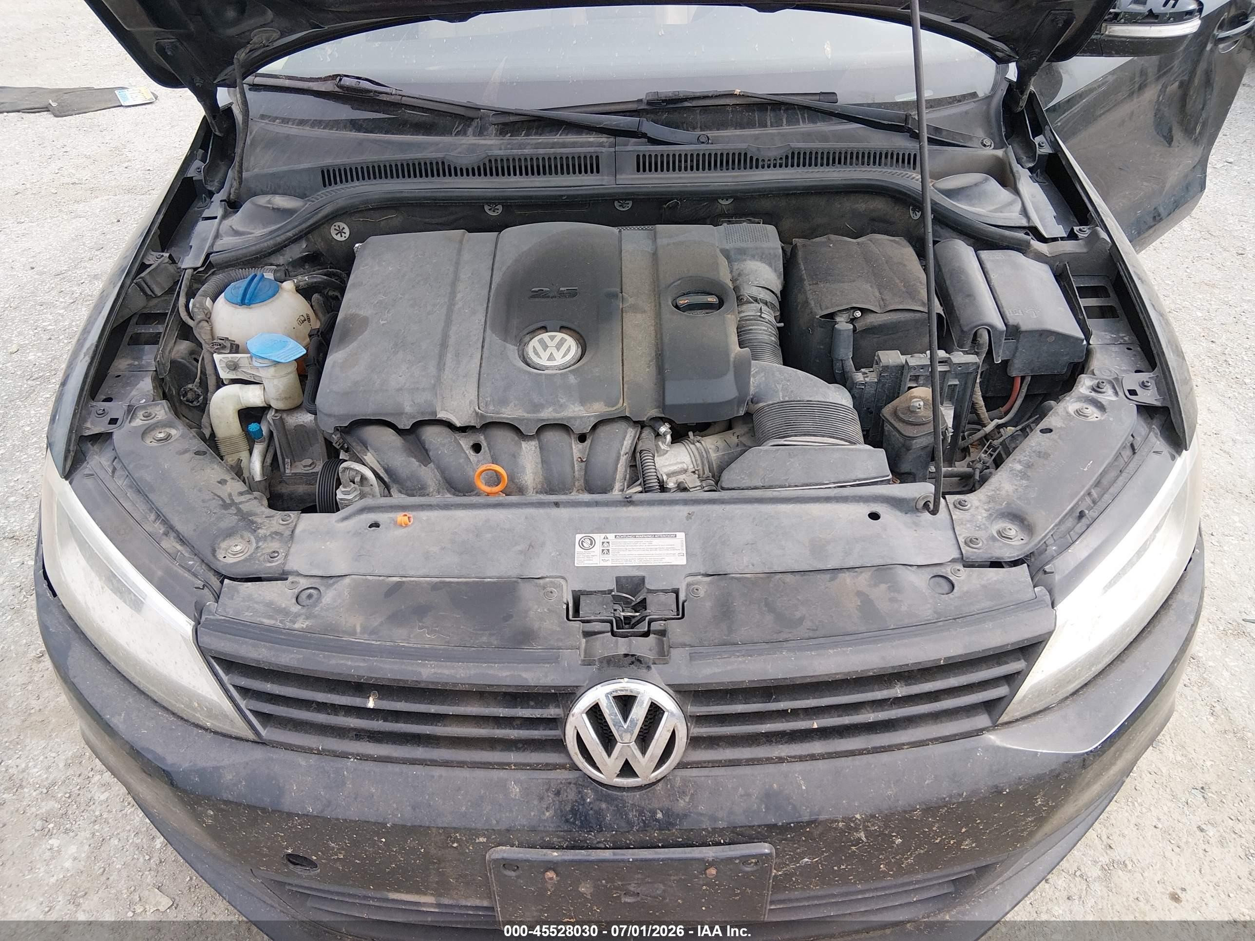 2012 Volkswagen Jetta 2.5l Se Black vin: 3VWDP7AJ3CM322725