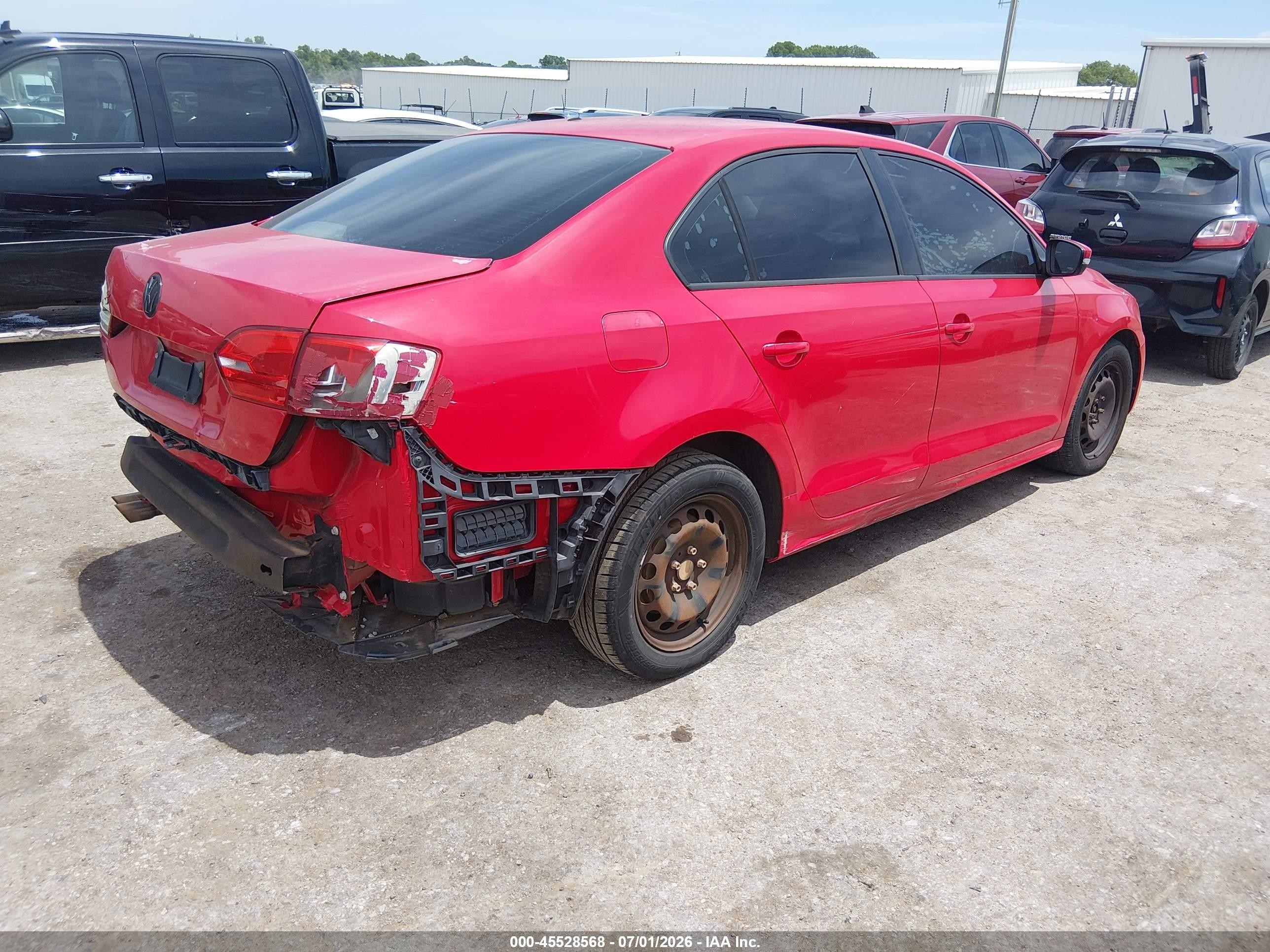 2012 Volkswagen Jetta 2.5l Se Красный vin: 3VWDP7AJ3CM333482
