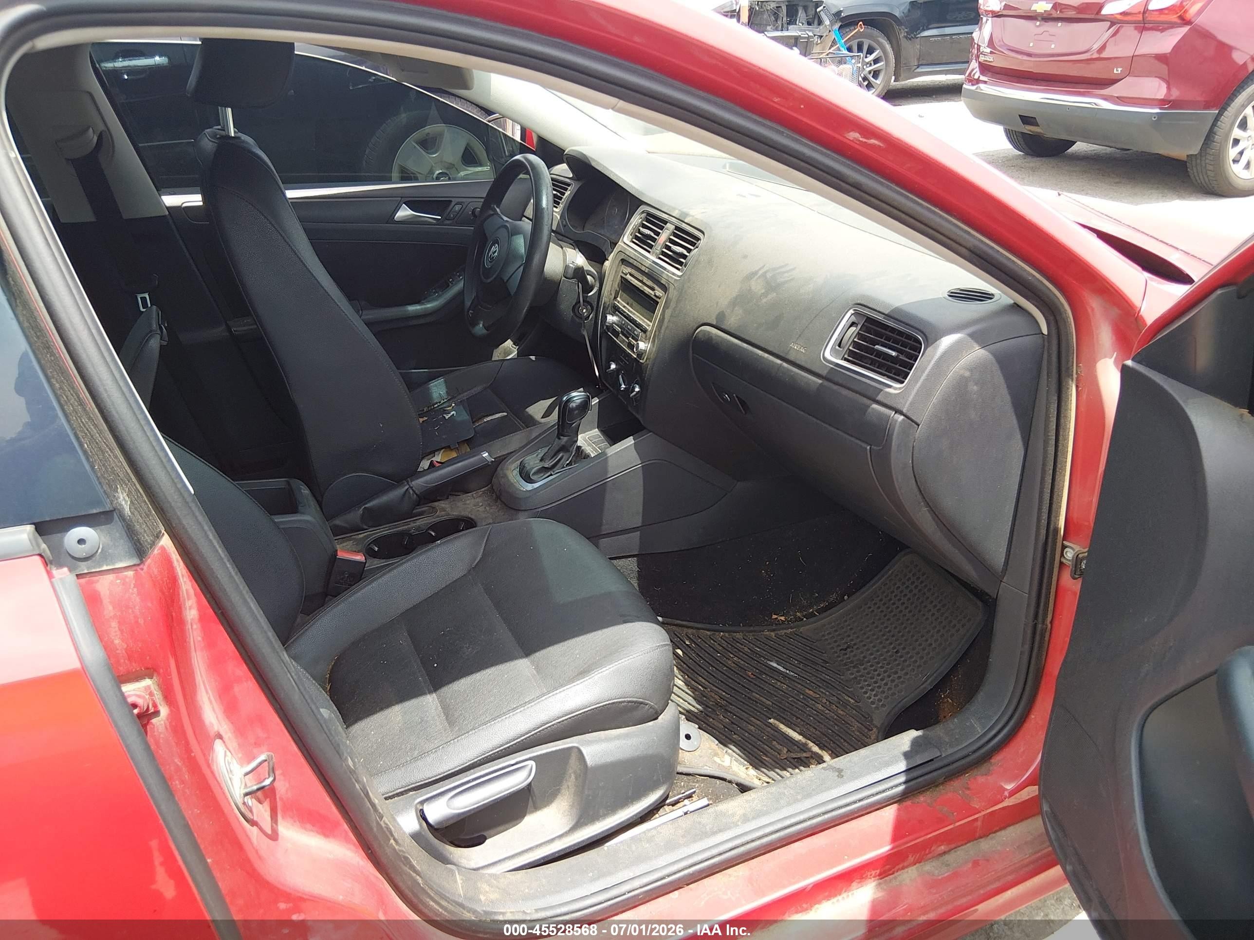 2012 Volkswagen Jetta 2.5l Se Красный vin: 3VWDP7AJ3CM333482