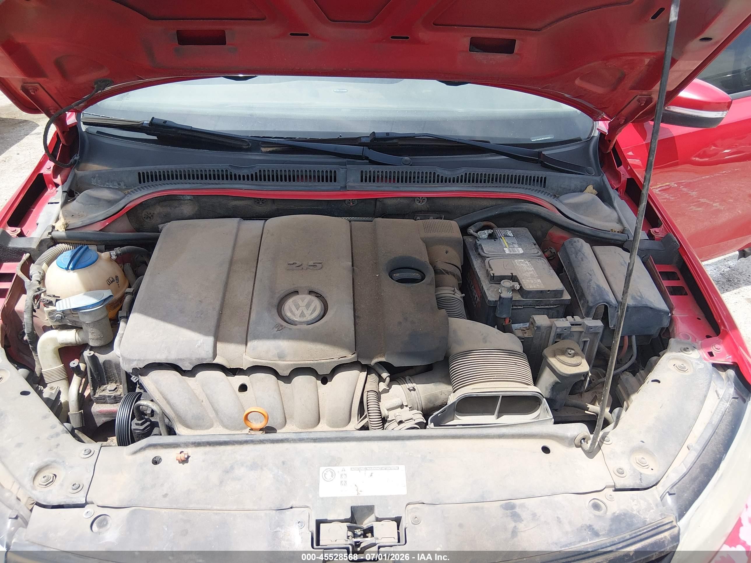 2012 Volkswagen Jetta 2.5l Se Красный vin: 3VWDP7AJ3CM333482