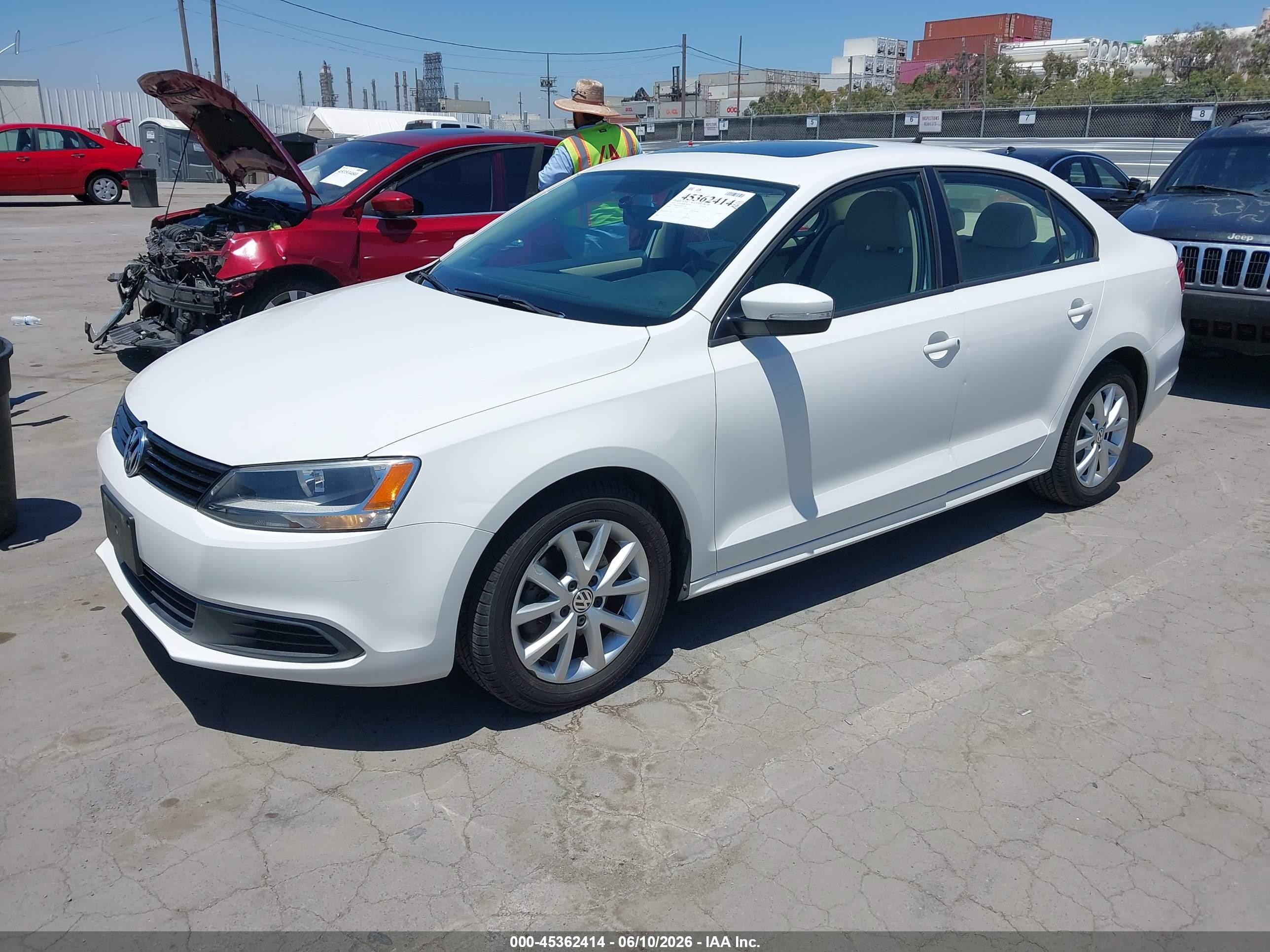 2012 Volkswagen Jetta 2.5l Se White vin: 3VWDP7AJ3CM371276