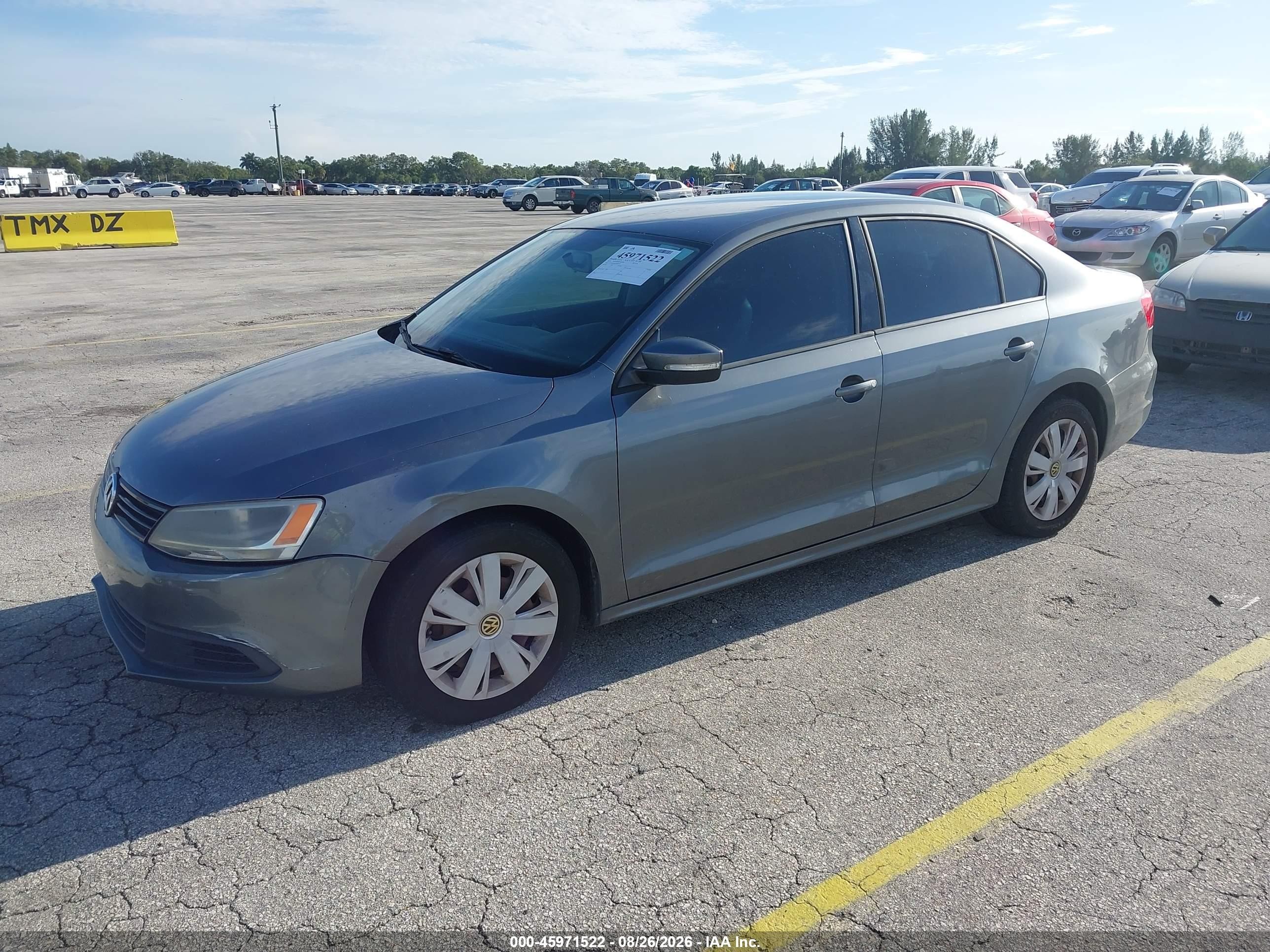 2012 Volkswagen Jetta 2.5l Se Gray vin: 3VWDP7AJ3CM388143