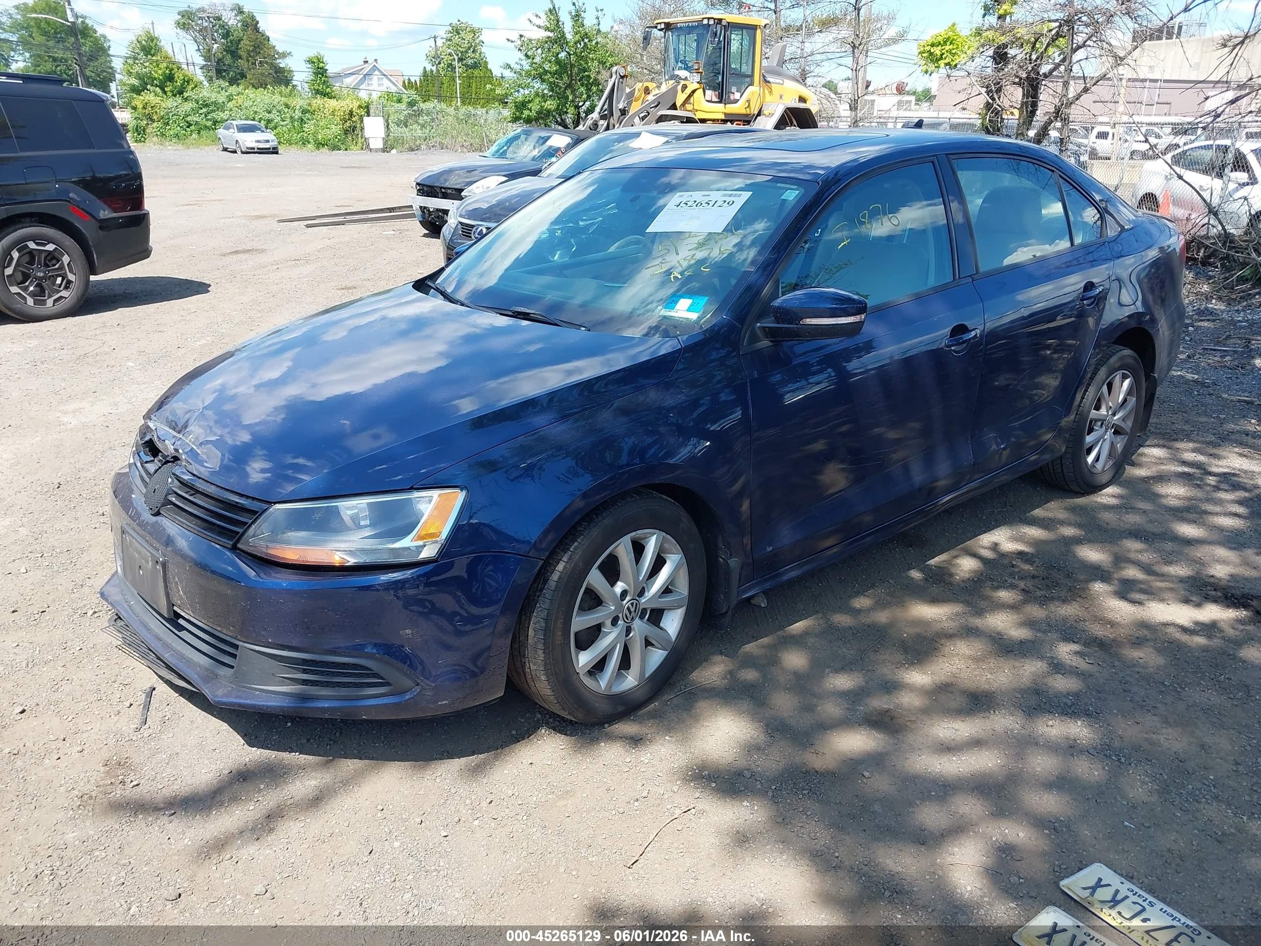 2012 Volkswagen Jetta 2.5l Se Синий vin: 3VWDP7AJ3CM414045