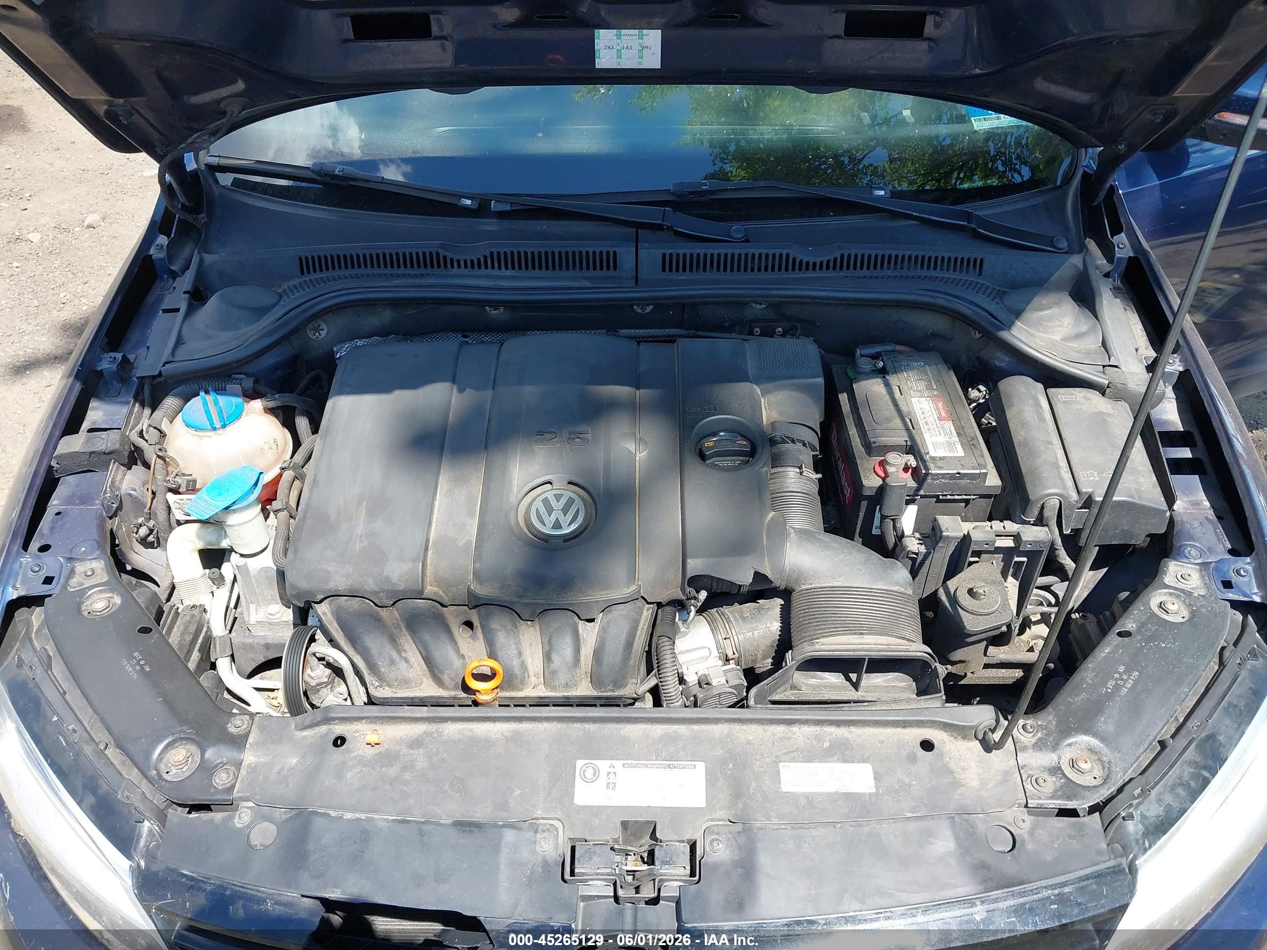 2012 Volkswagen Jetta 2.5l Se Синий vin: 3VWDP7AJ3CM414045