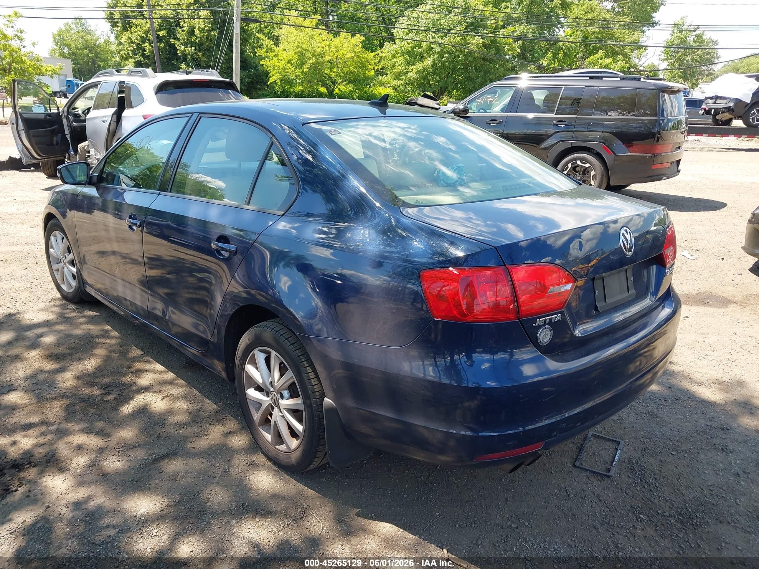2012 Volkswagen Jetta 2.5l Se Синий vin: 3VWDP7AJ3CM414045
