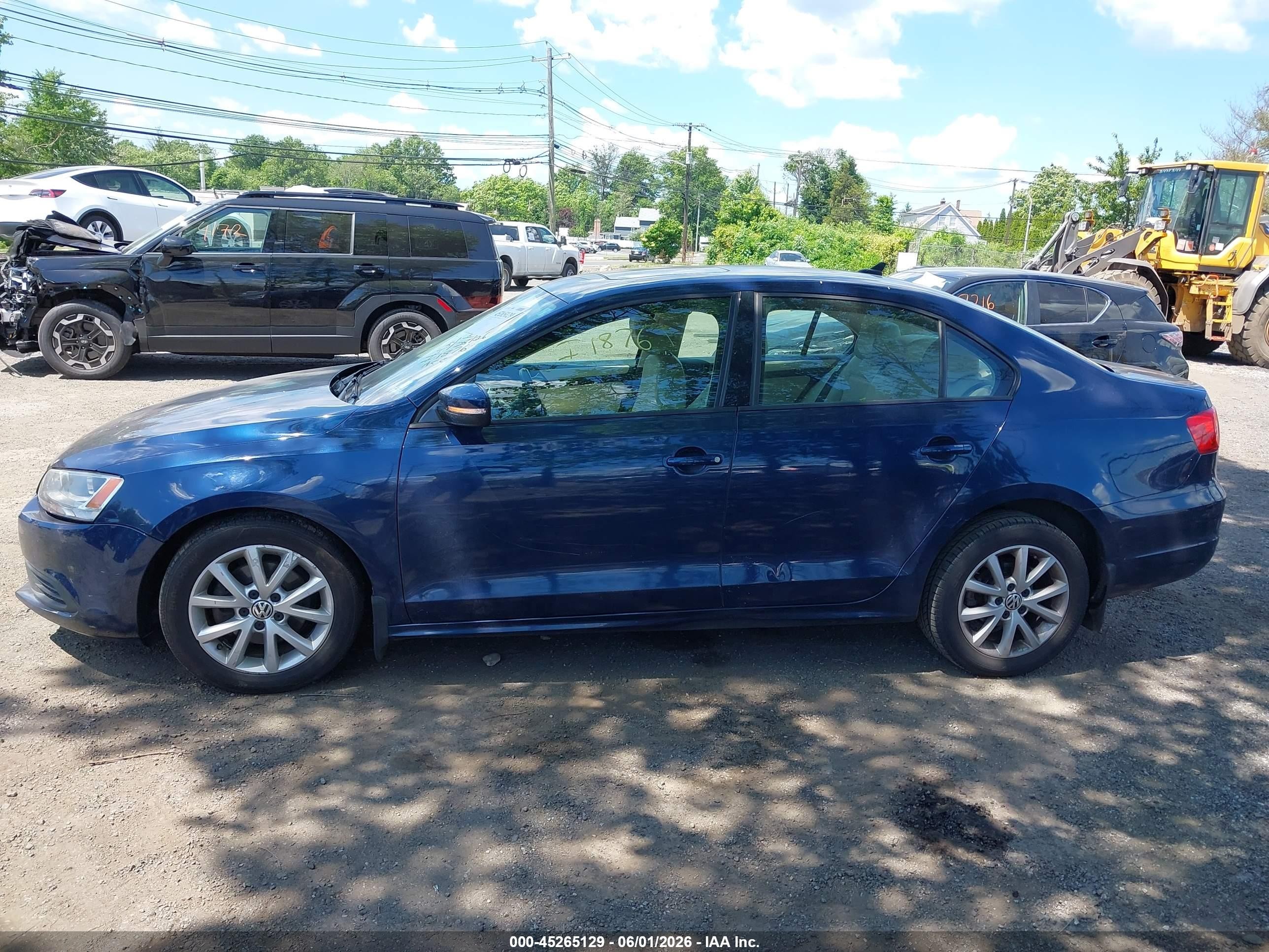 2012 Volkswagen Jetta 2.5l Se Синий vin: 3VWDP7AJ3CM414045