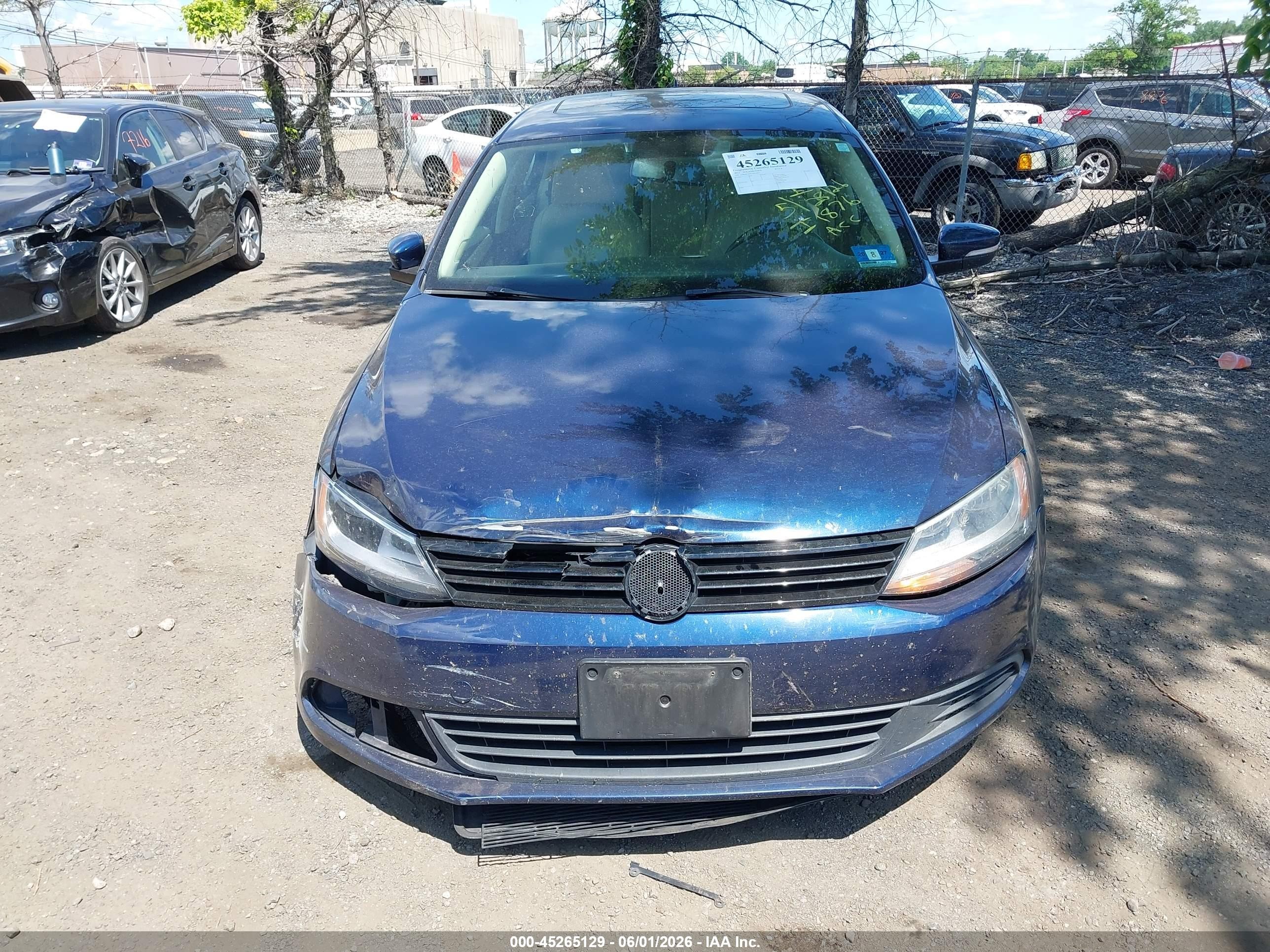 2012 Volkswagen Jetta 2.5l Se Синий vin: 3VWDP7AJ3CM414045