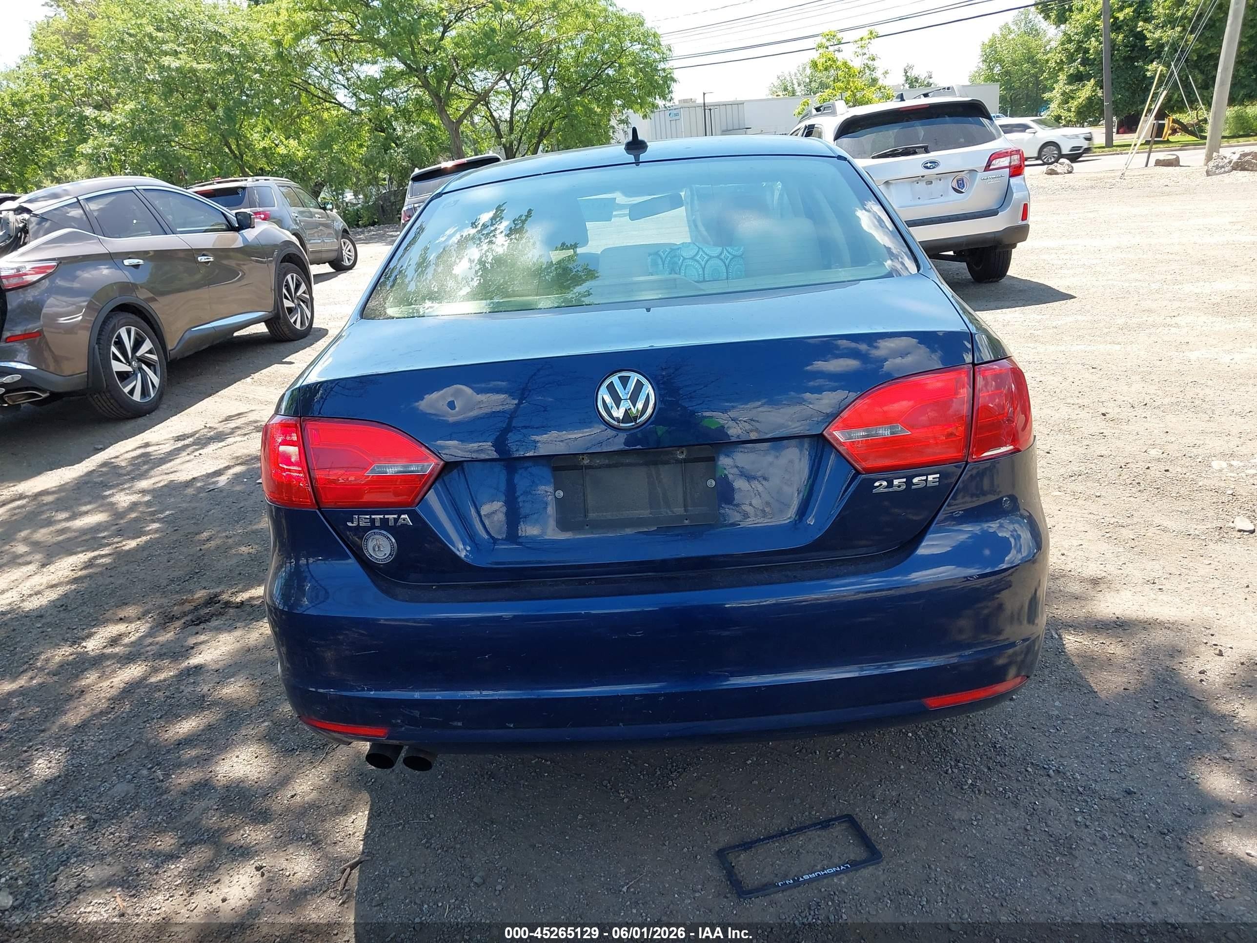 2012 Volkswagen Jetta 2.5l Se Синий vin: 3VWDP7AJ3CM414045