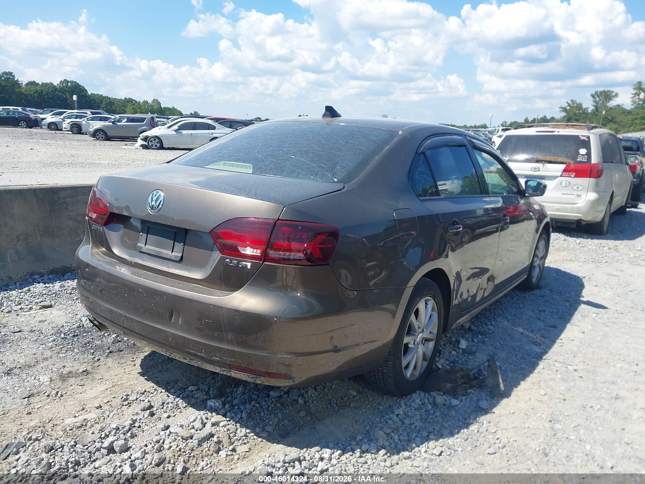 2012 Volkswagen Jetta 2.5l Se Brown vin: 3VWDP7AJ3CM419035