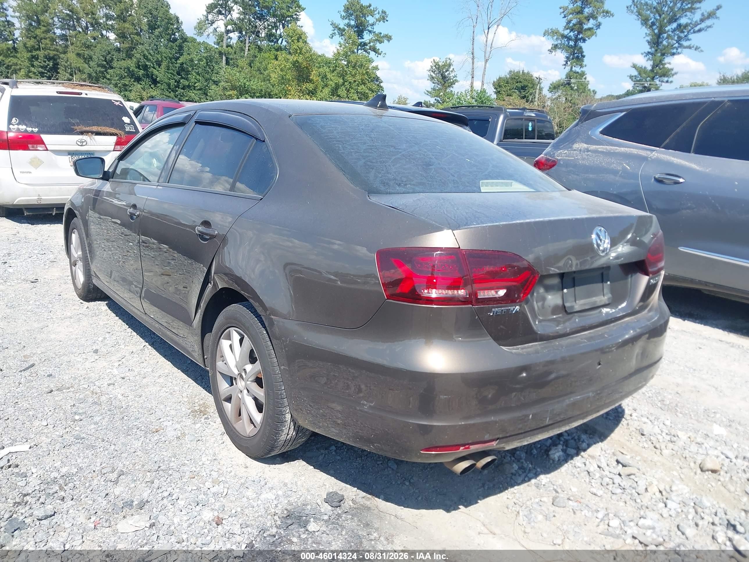 2012 Volkswagen Jetta 2.5l Se Brown vin: 3VWDP7AJ3CM419035