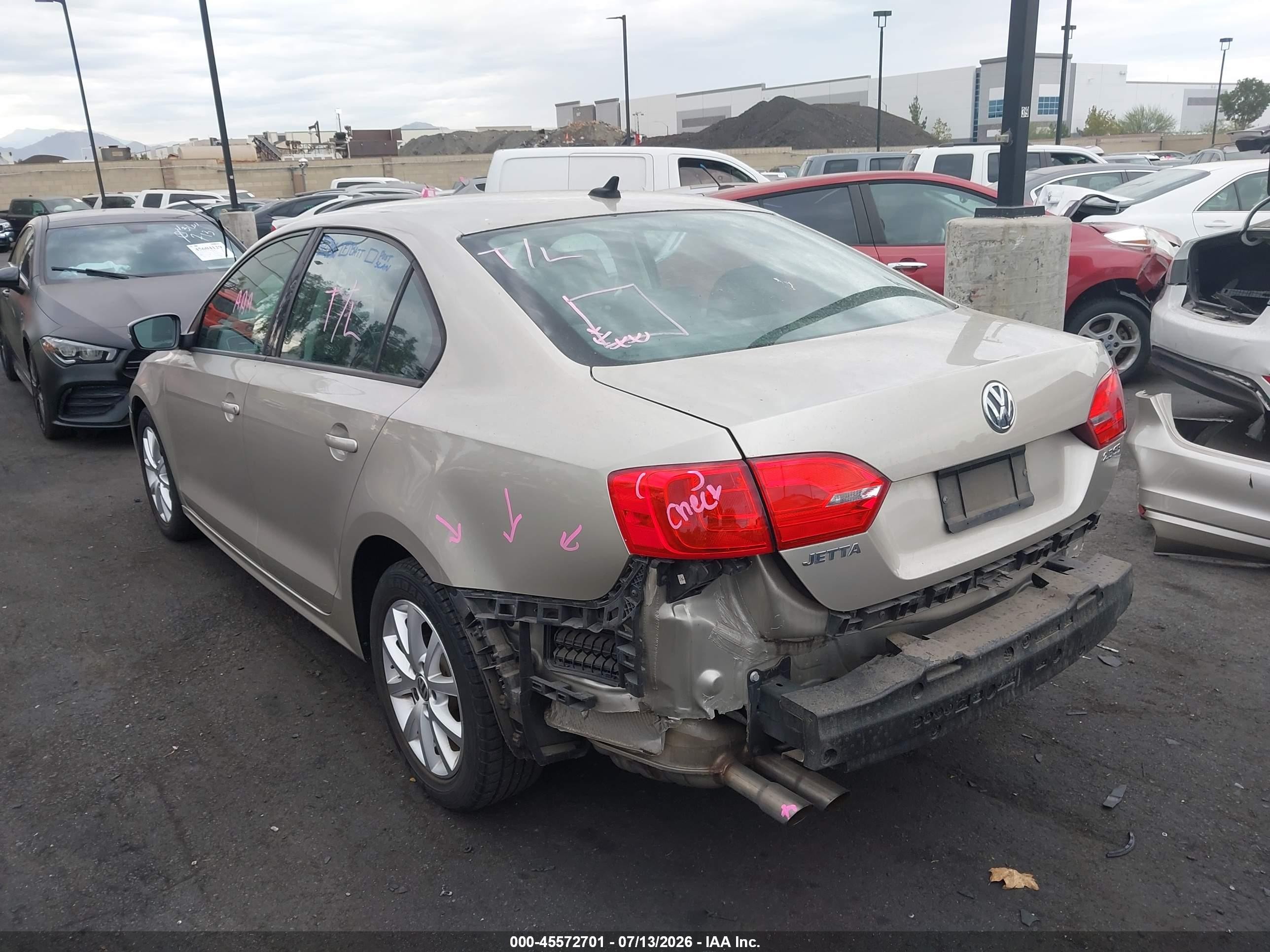2012 Volkswagen Jetta 2.5l Se Gold vin: 3VWDP7AJ3CM460040