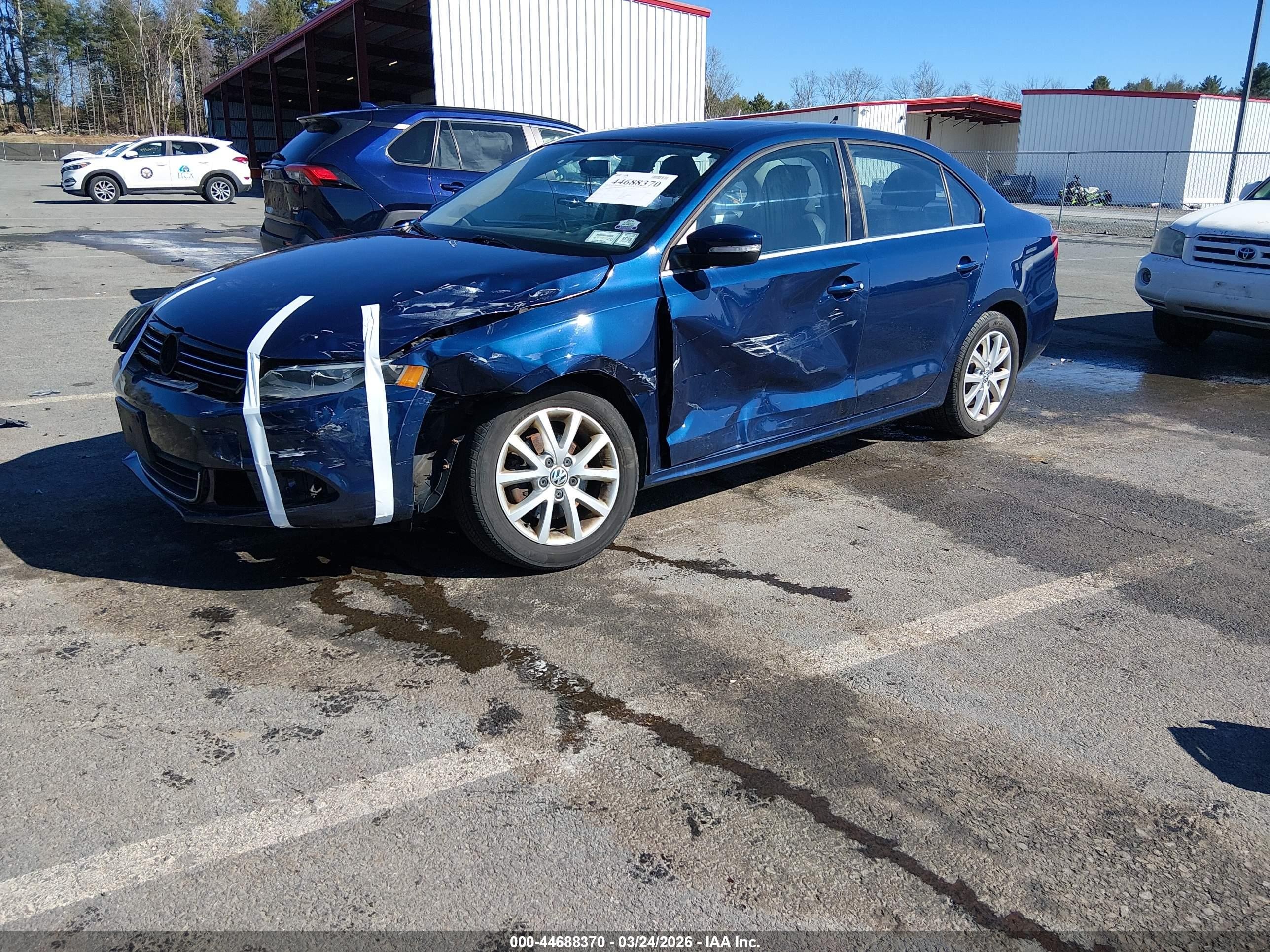 2013 Volkswagen Jetta Se Blue vin: 3VWDP7AJ3DM200447