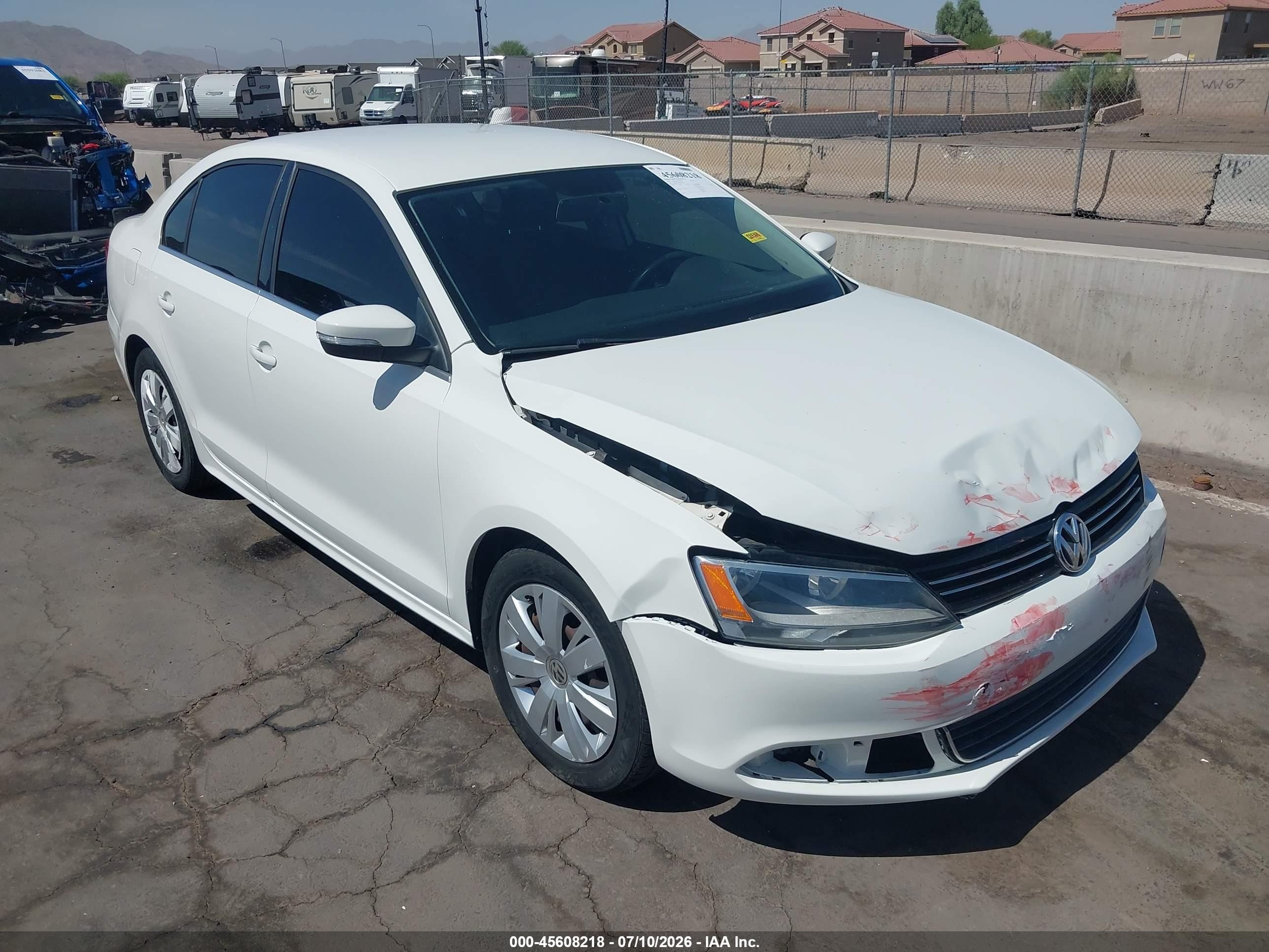 2013 Volkswagen Jetta 2.5l Se White vin: 3VWDP7AJ3DM206250