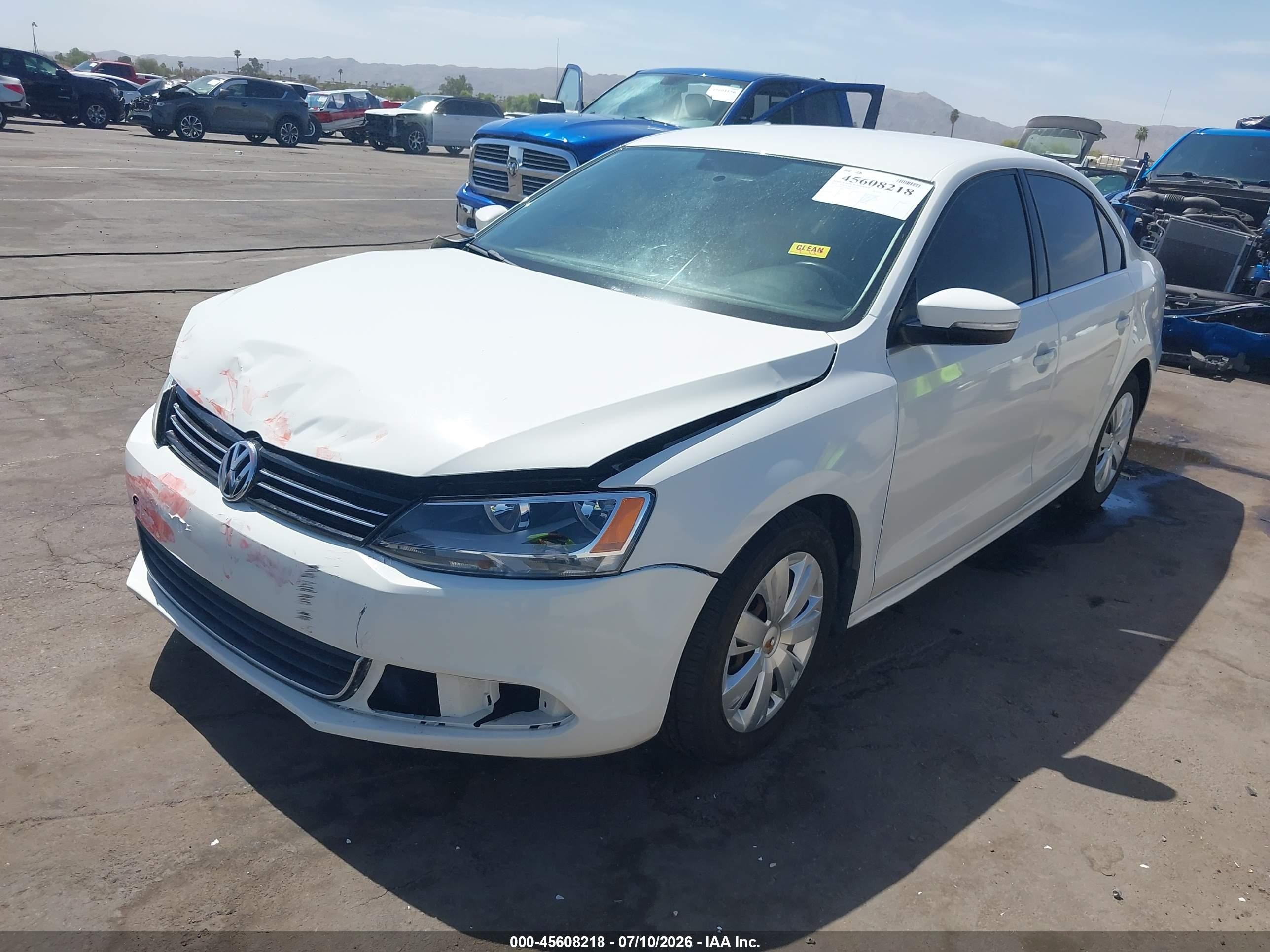 2013 Volkswagen Jetta 2.5l Se White vin: 3VWDP7AJ3DM206250